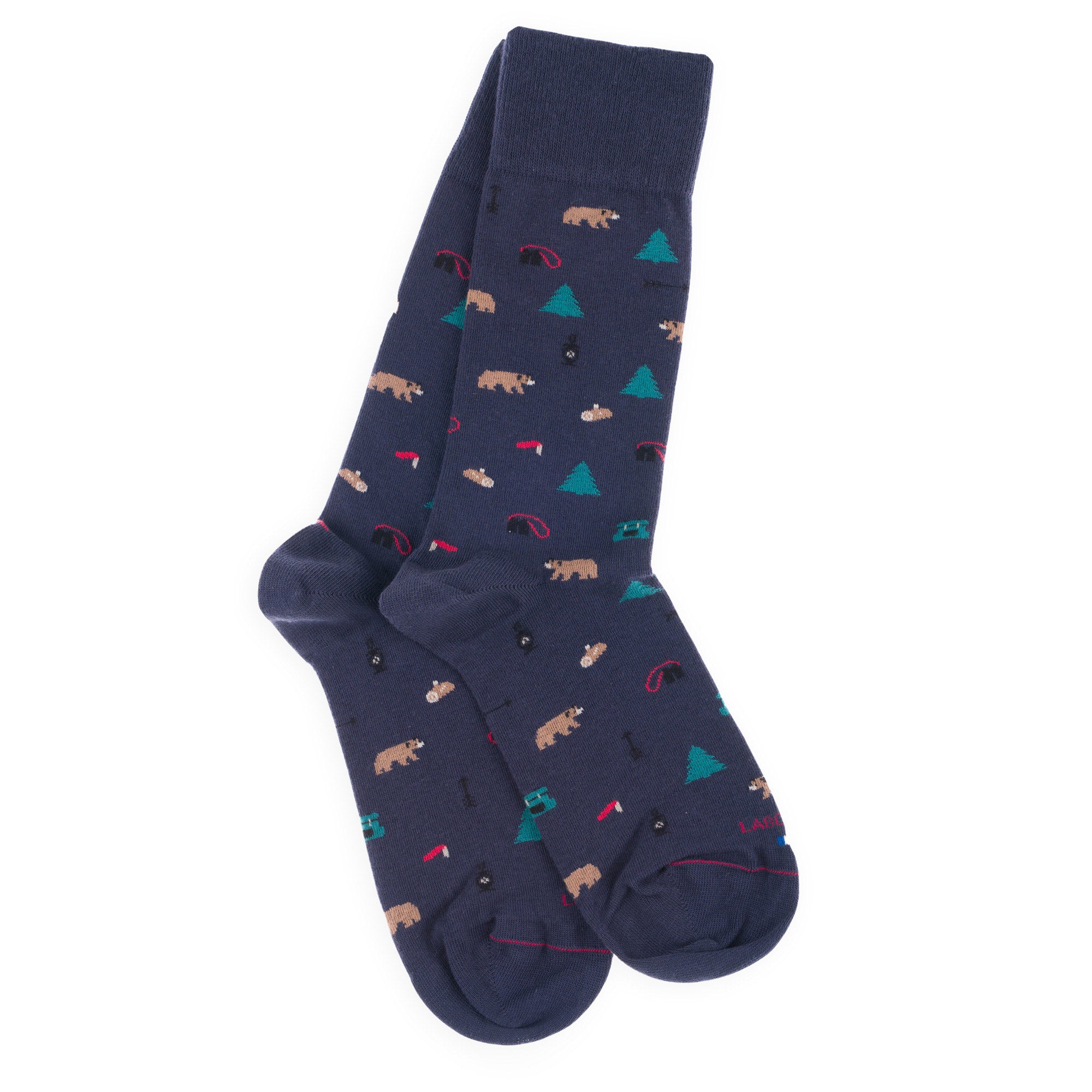Chaussettes en coton Marine - Motifs semis ours