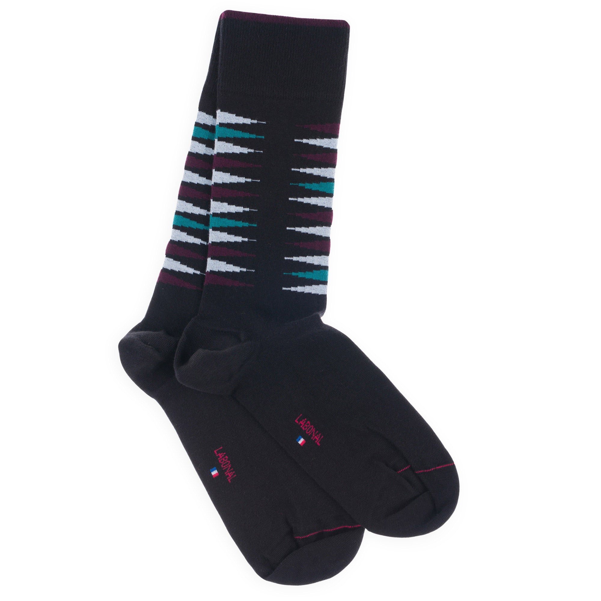 Chaussettes en coton Noir - Motifs backgammon
