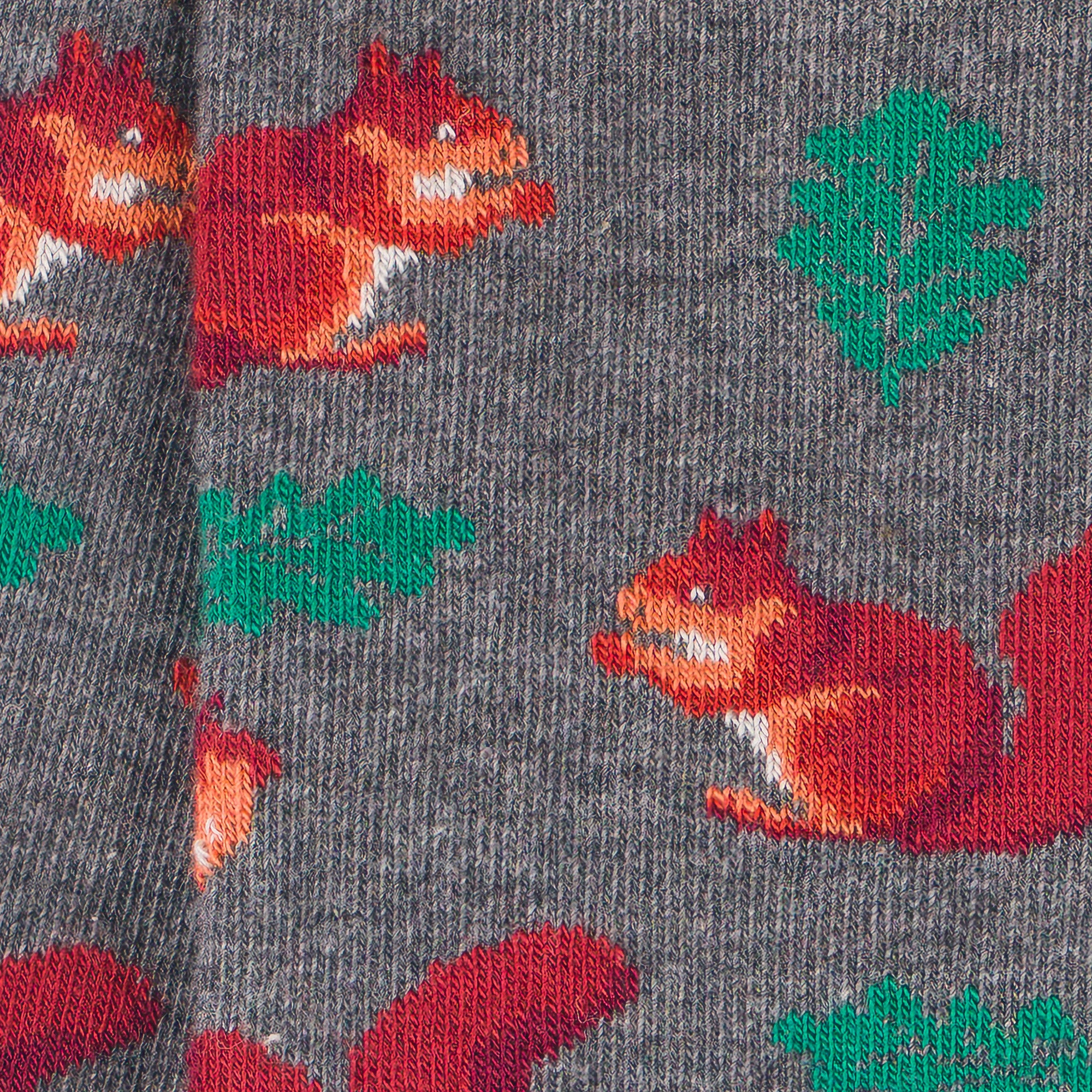 Chaussettes en coton Gris foncé - Motifs écureuils