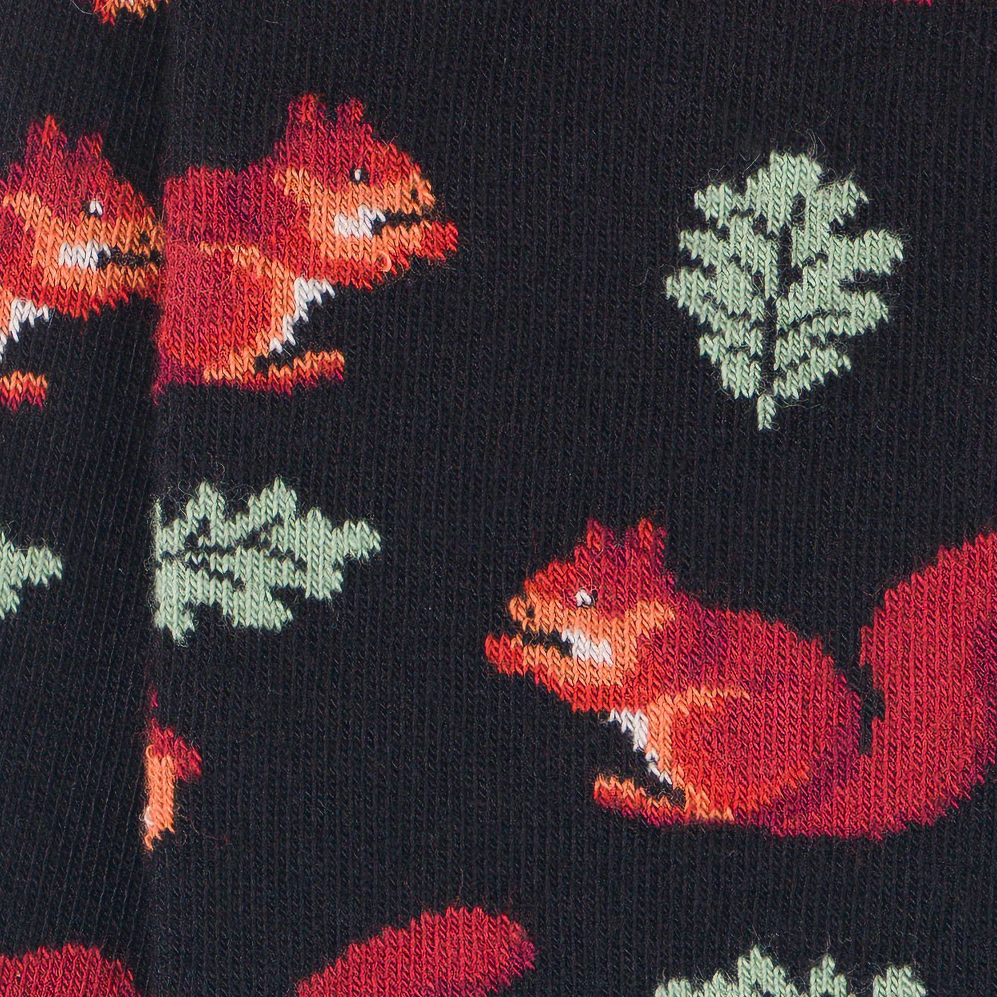 Chaussettes en coton Noir - Motifs écureuils