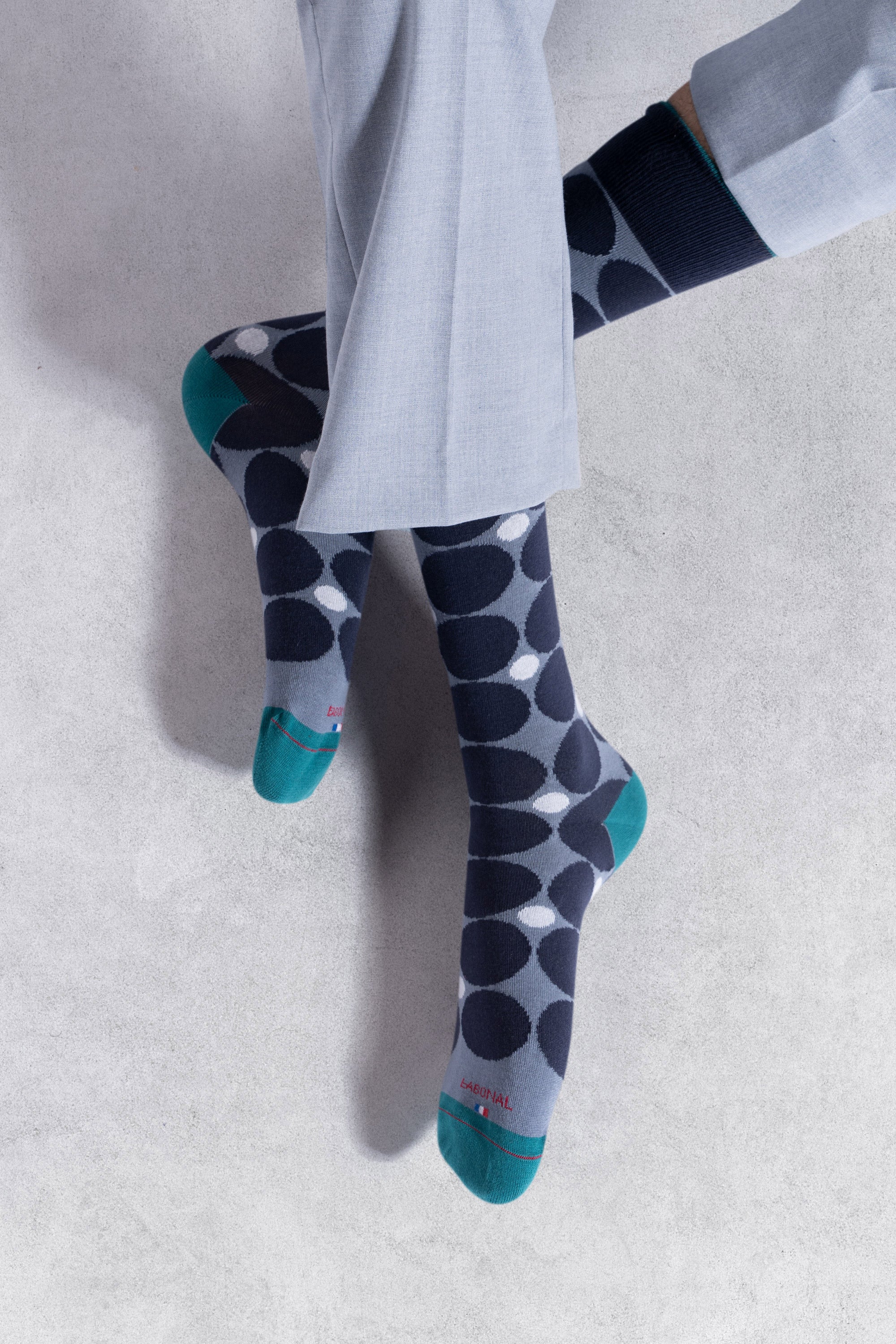 Chaussettes en coton Marine & Payne - Motifs pions dames