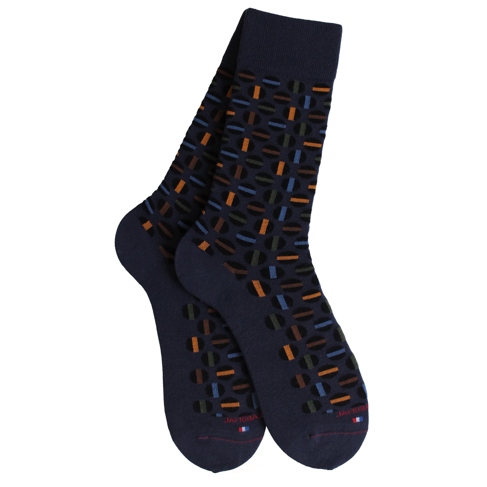 Chaussettes en coton Marine - Pois graphiques