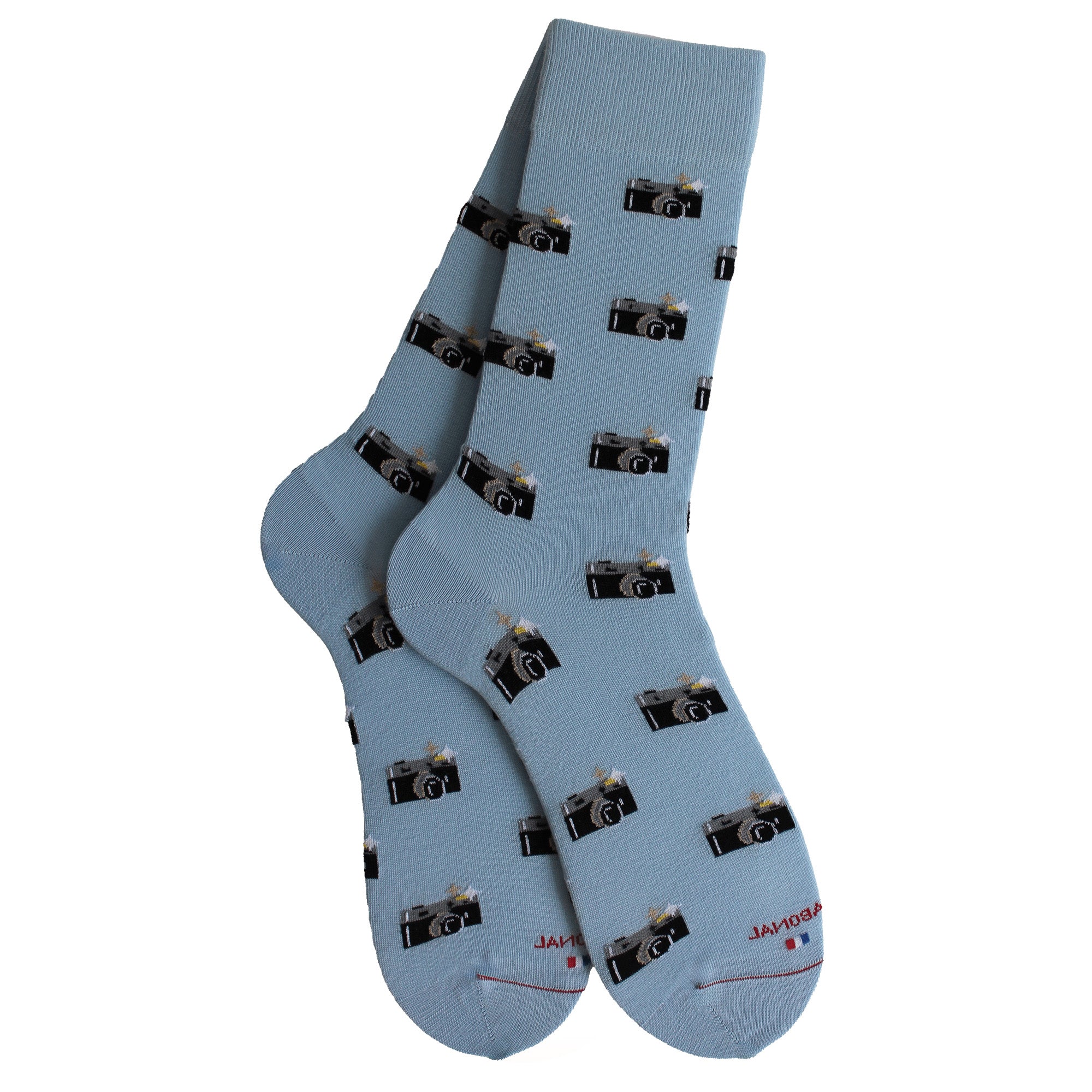 Chaussettes en coton Bleu ciel - Motifs appareils photo