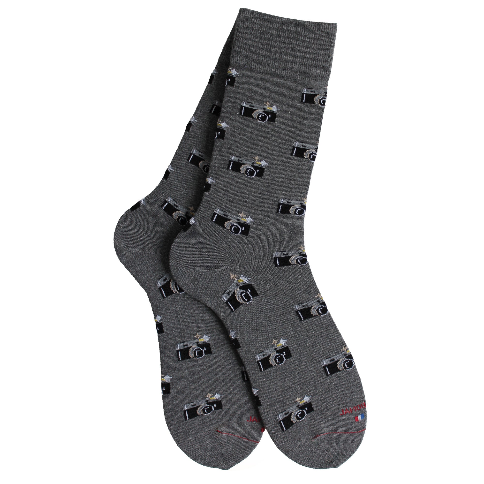 Chaussettes en coton Gris foncé - Motifs appareils photo
