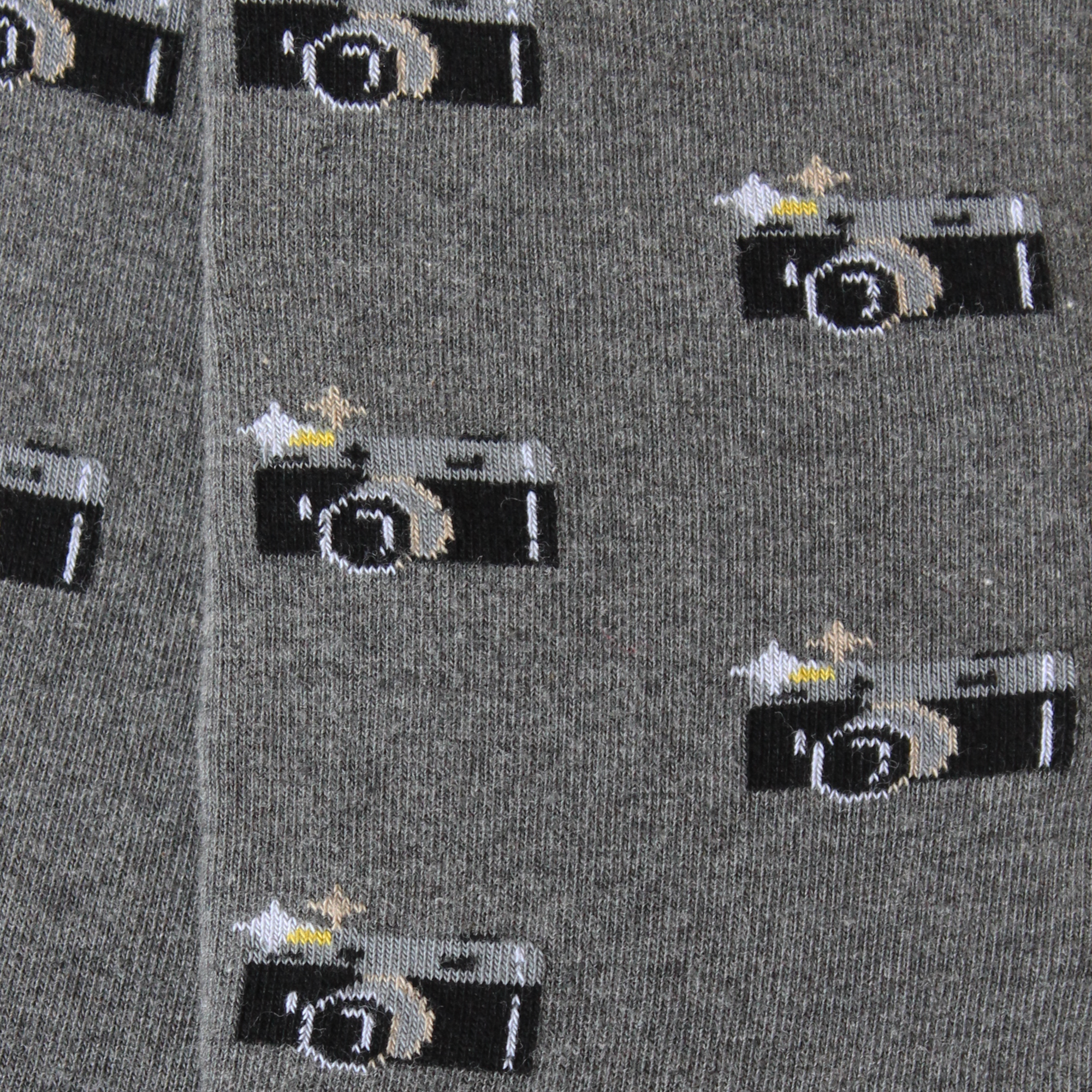 Chaussettes en coton Gris foncé - Motifs appareils photo