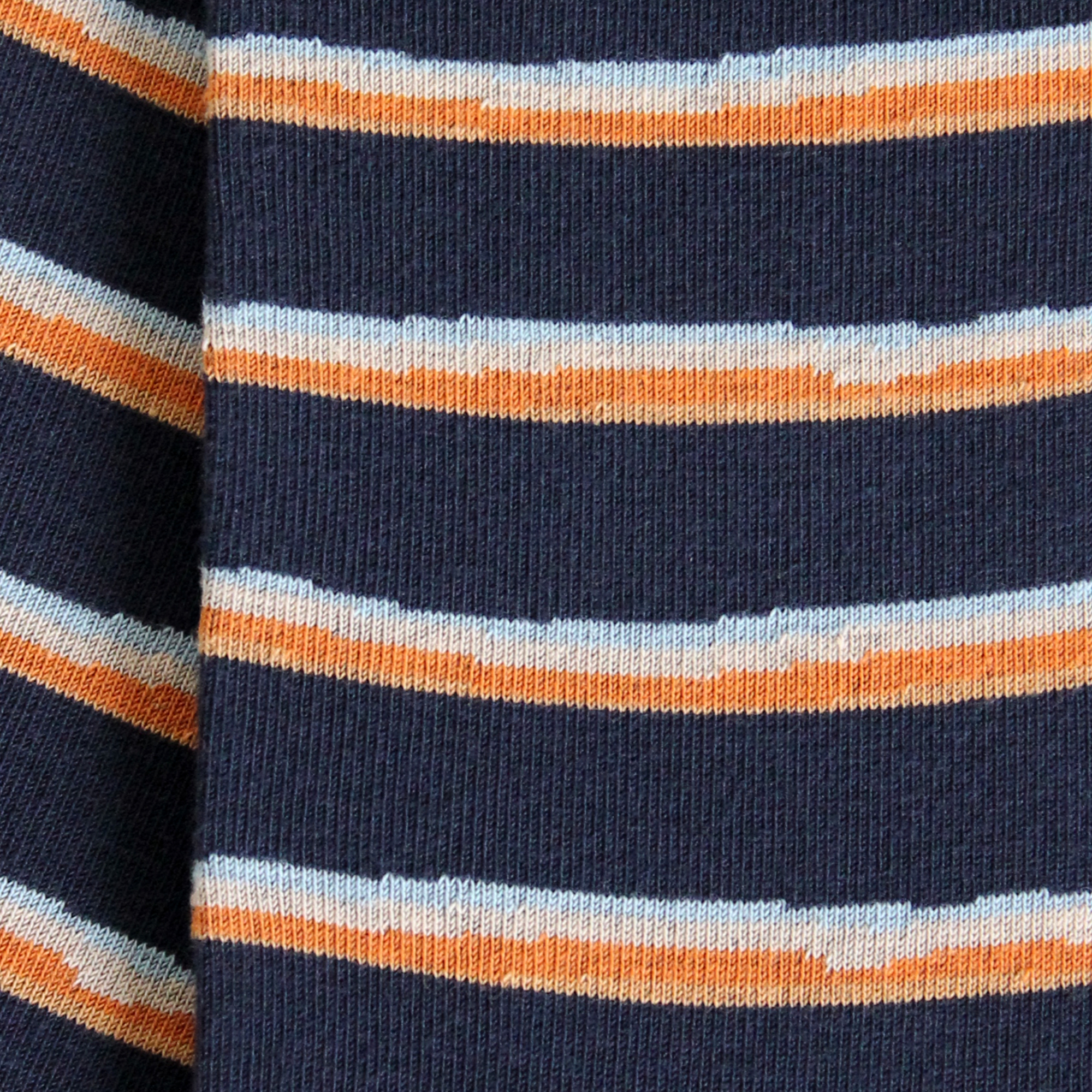 Chaussettes en coton Marine - Rayures irrégulières