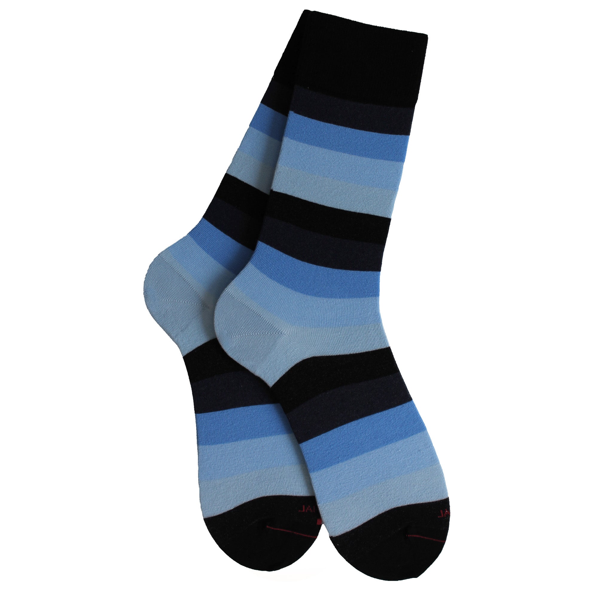 Chaussettes en coton Bleu ciel - Large rayure