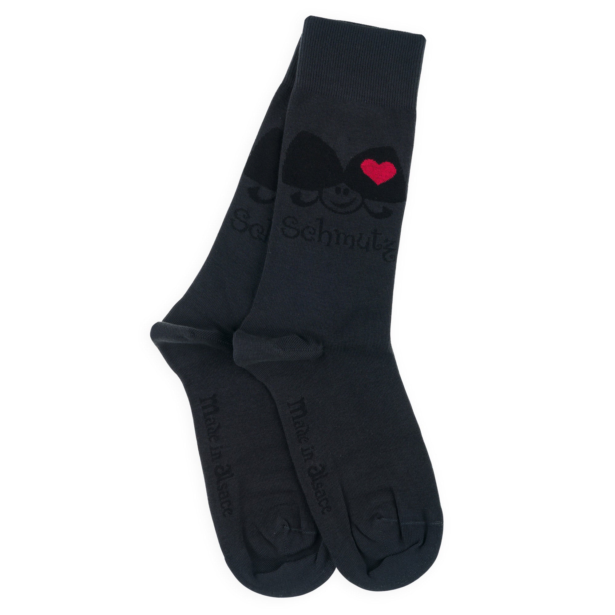 Chaussettes made in Alsace en coton Anthracite - Schmutz