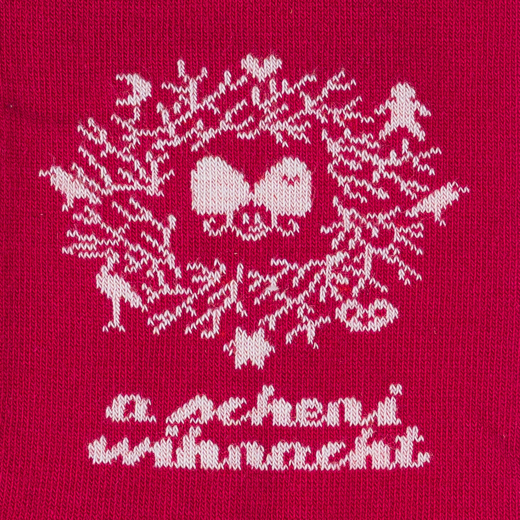 Chaussettes made in Alsace en coton Rouge - Joyeux Noël