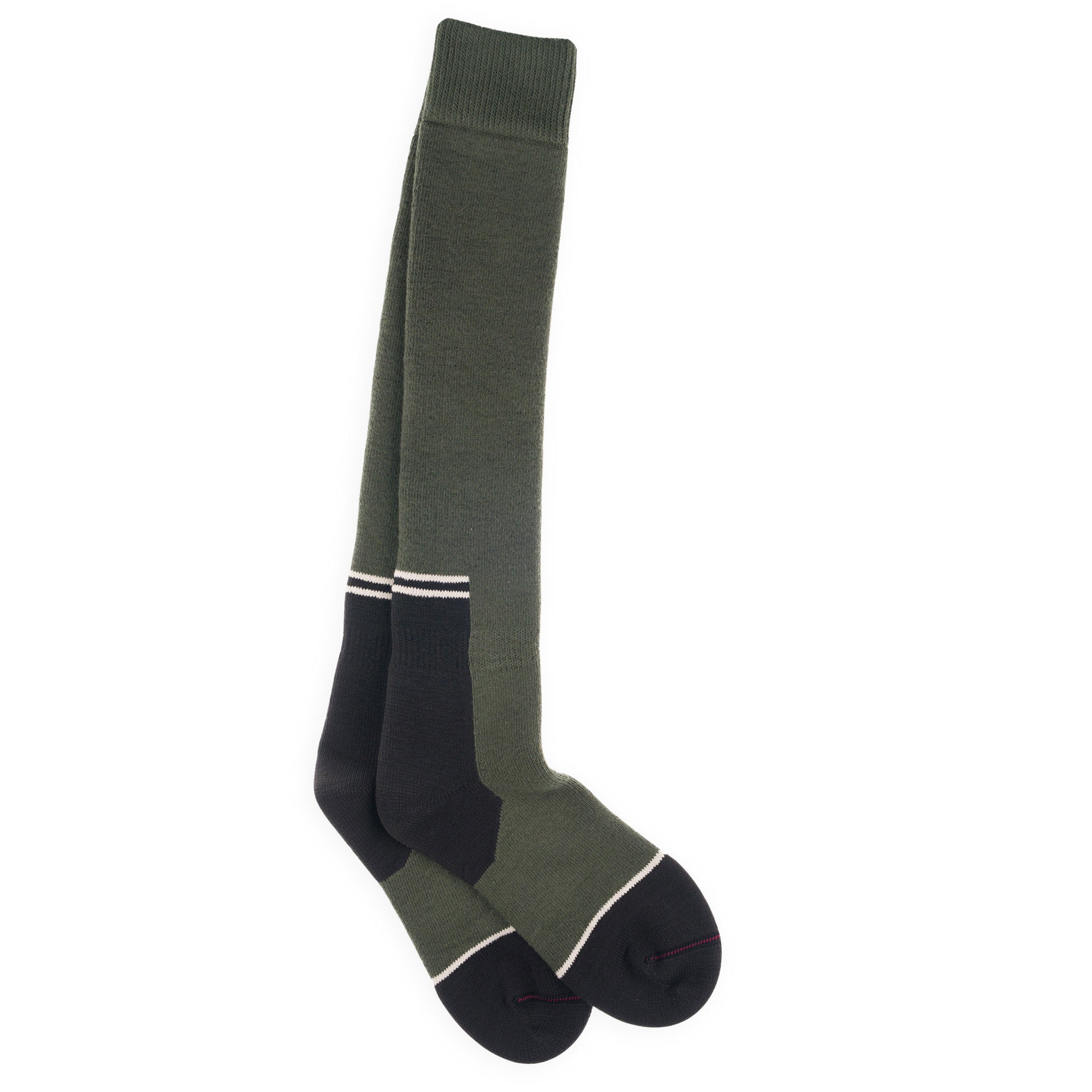 Chaussettes hautes de sécurité en coton Kaki - Bouclette