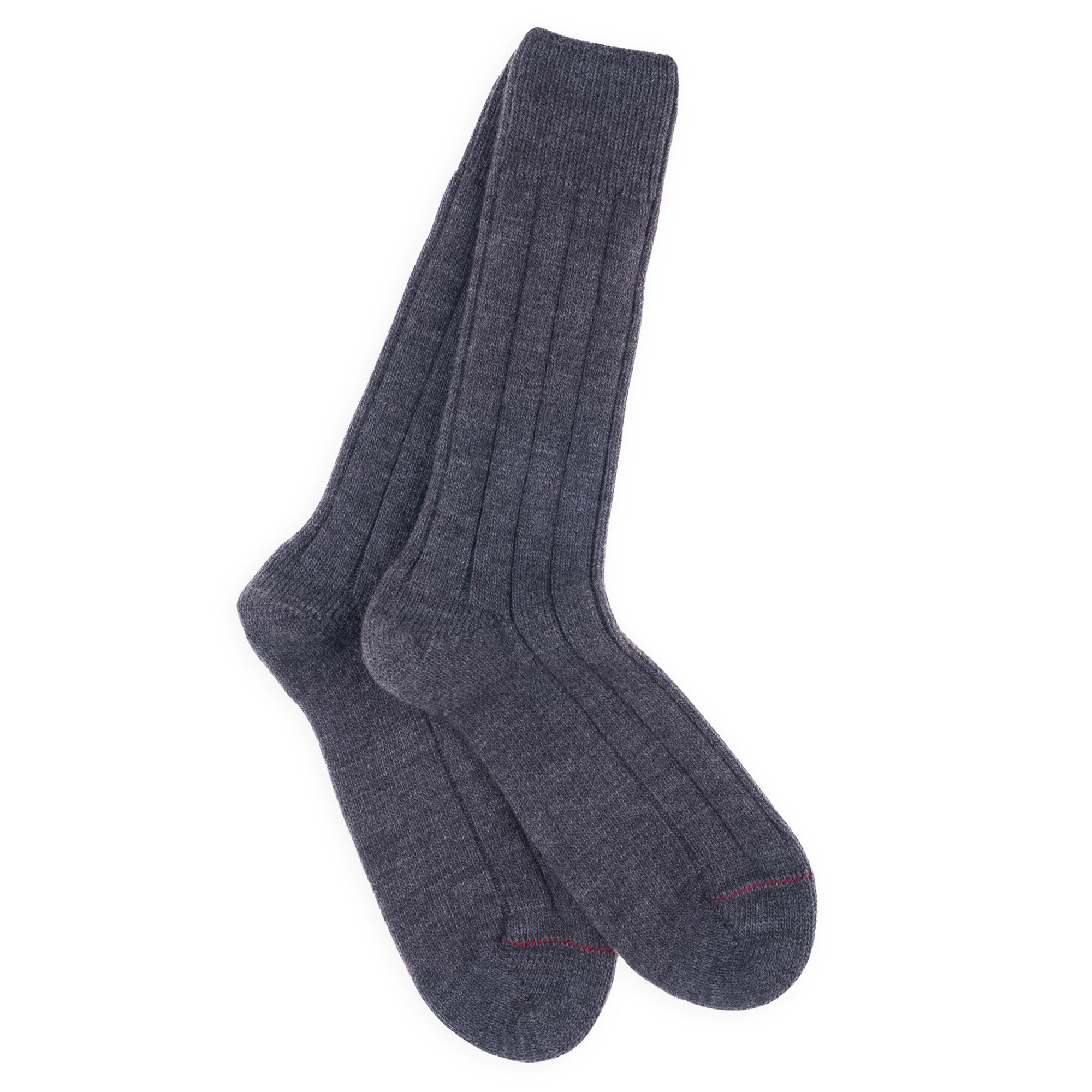 Chaussettes alpaga Anthracite - Grosses mailles à côtes