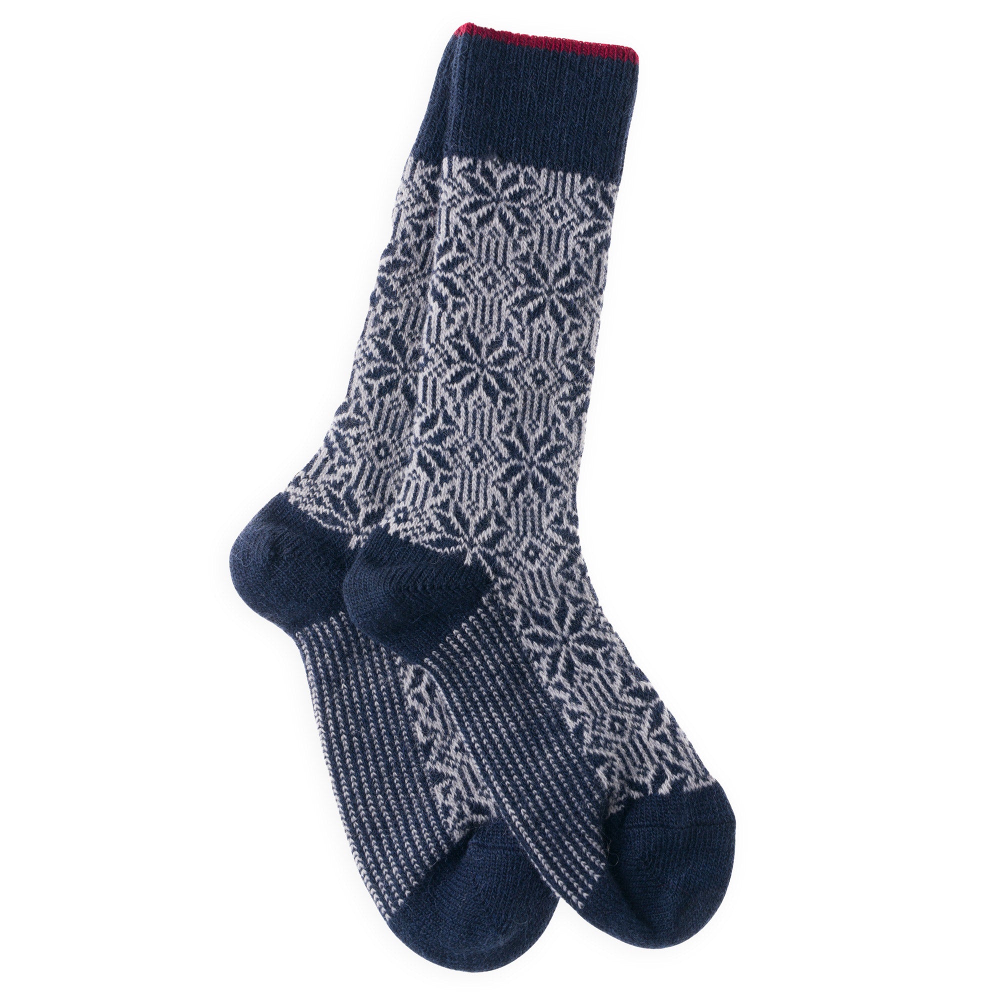 Chaussettes alpaga épaisses Marine - Norvégiennes
