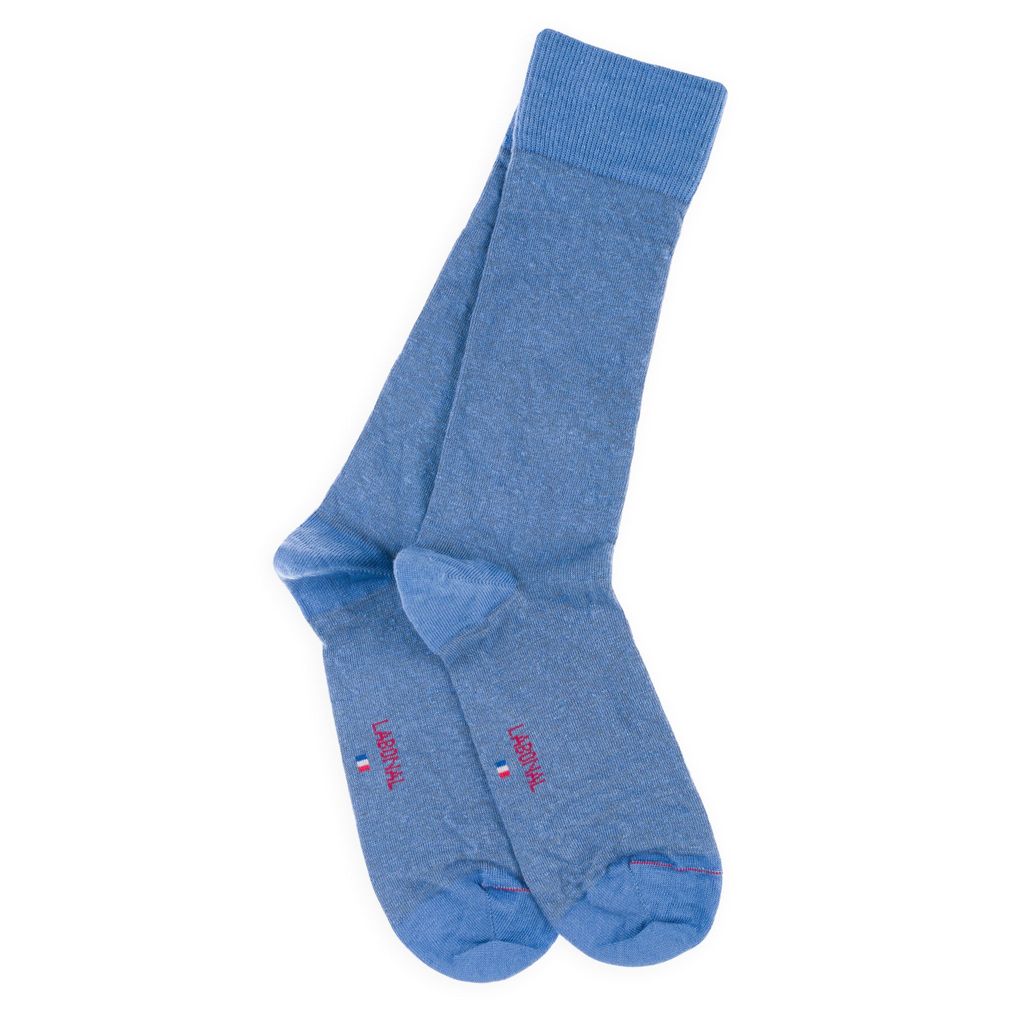Chaussettes en lin Bleu - Unies jersey