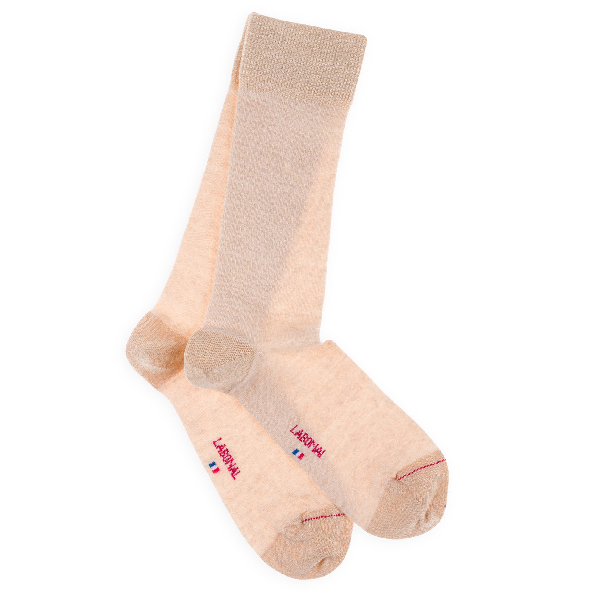 Chaussettes en lin Ecru - Unies jersey
