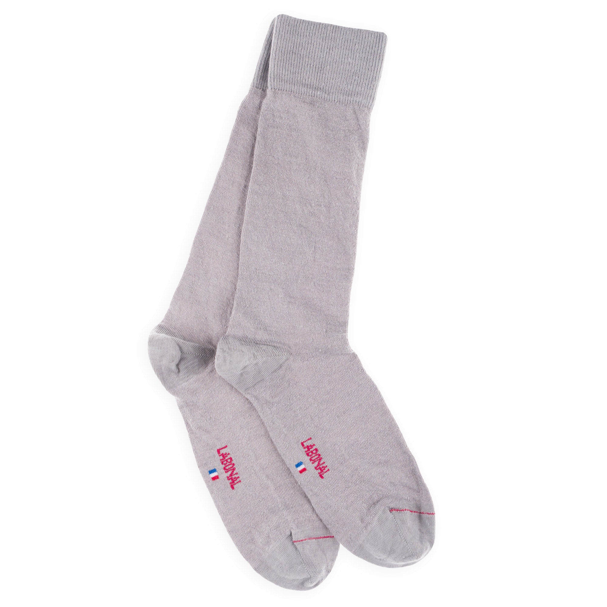 Chaussettes en lin Gris clair - Unies jersey