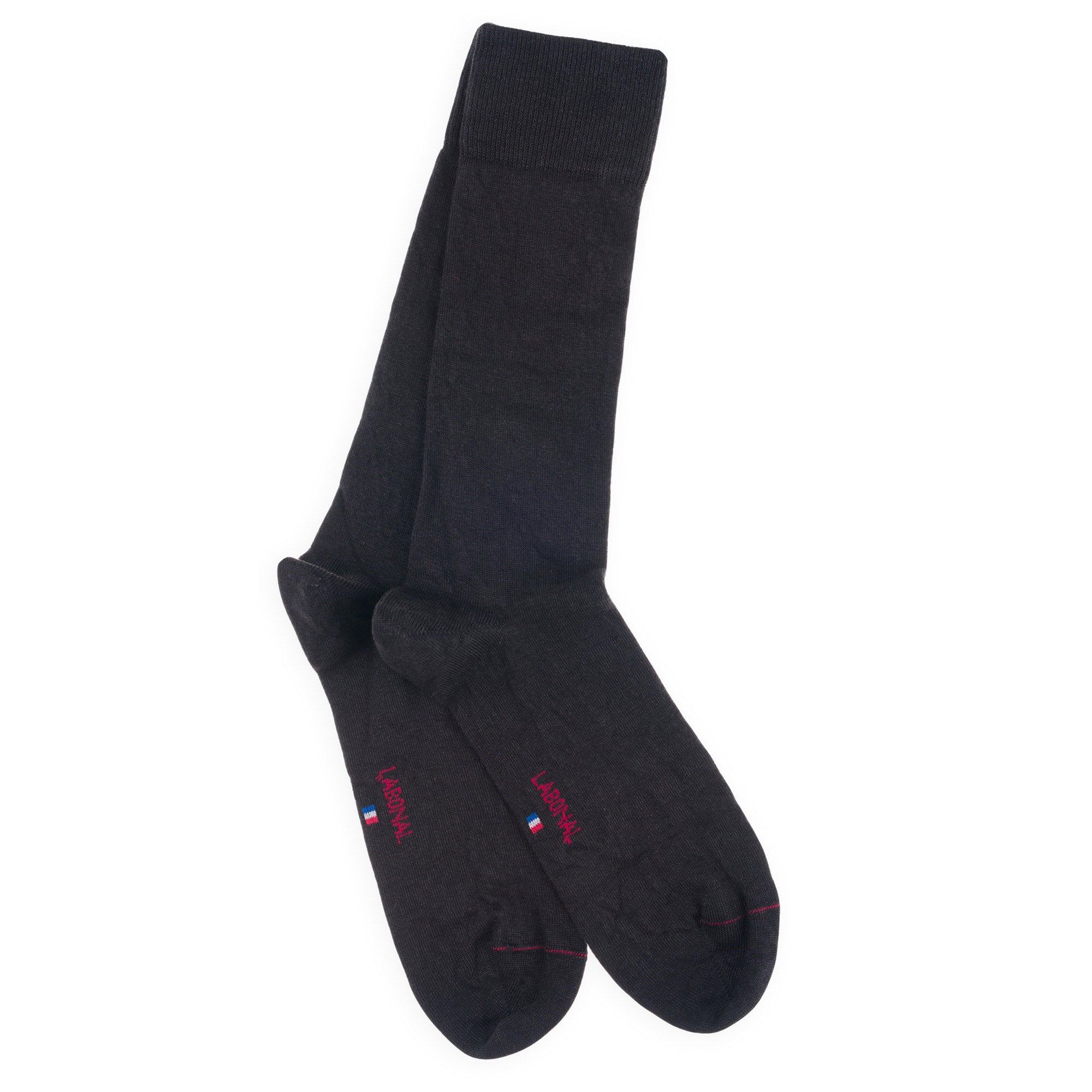 Chaussettes en lin Noir - Unies jersey