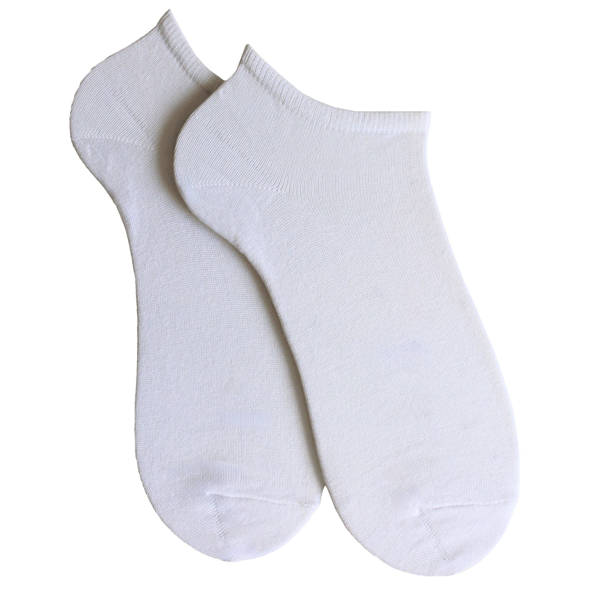 Socquettes en bambou Blanc - Unies jersey