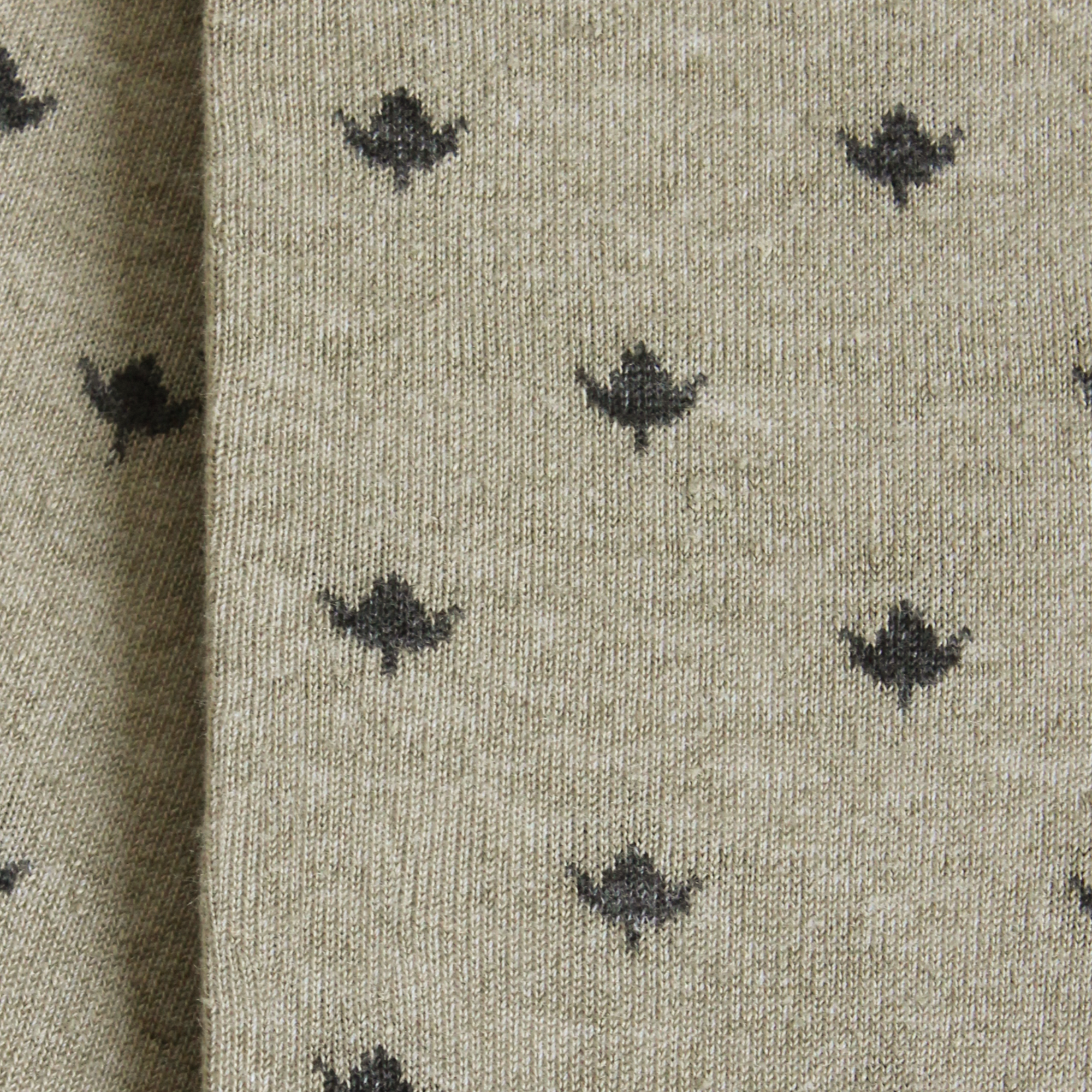 Chaussettes en lin Taupe - Semis feuilles lin