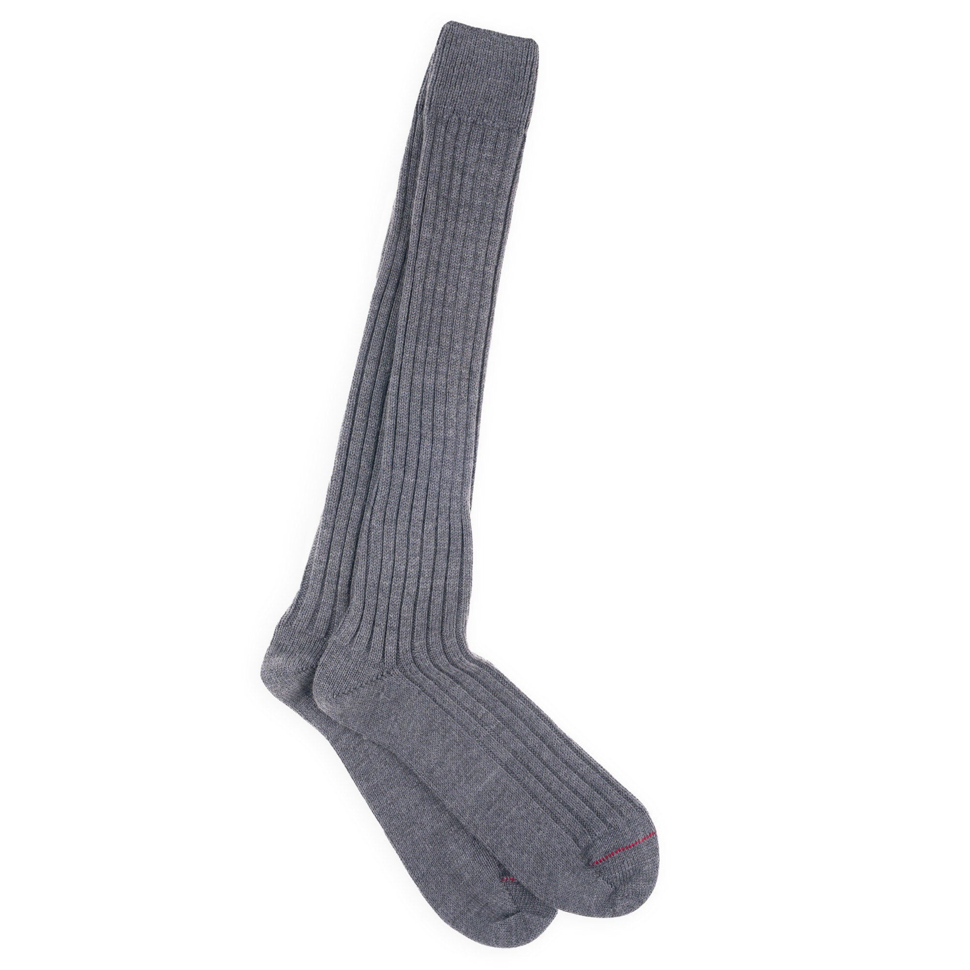 Chaussettes hautes de chasse en laine Gris moyen - Spéciales Bottes