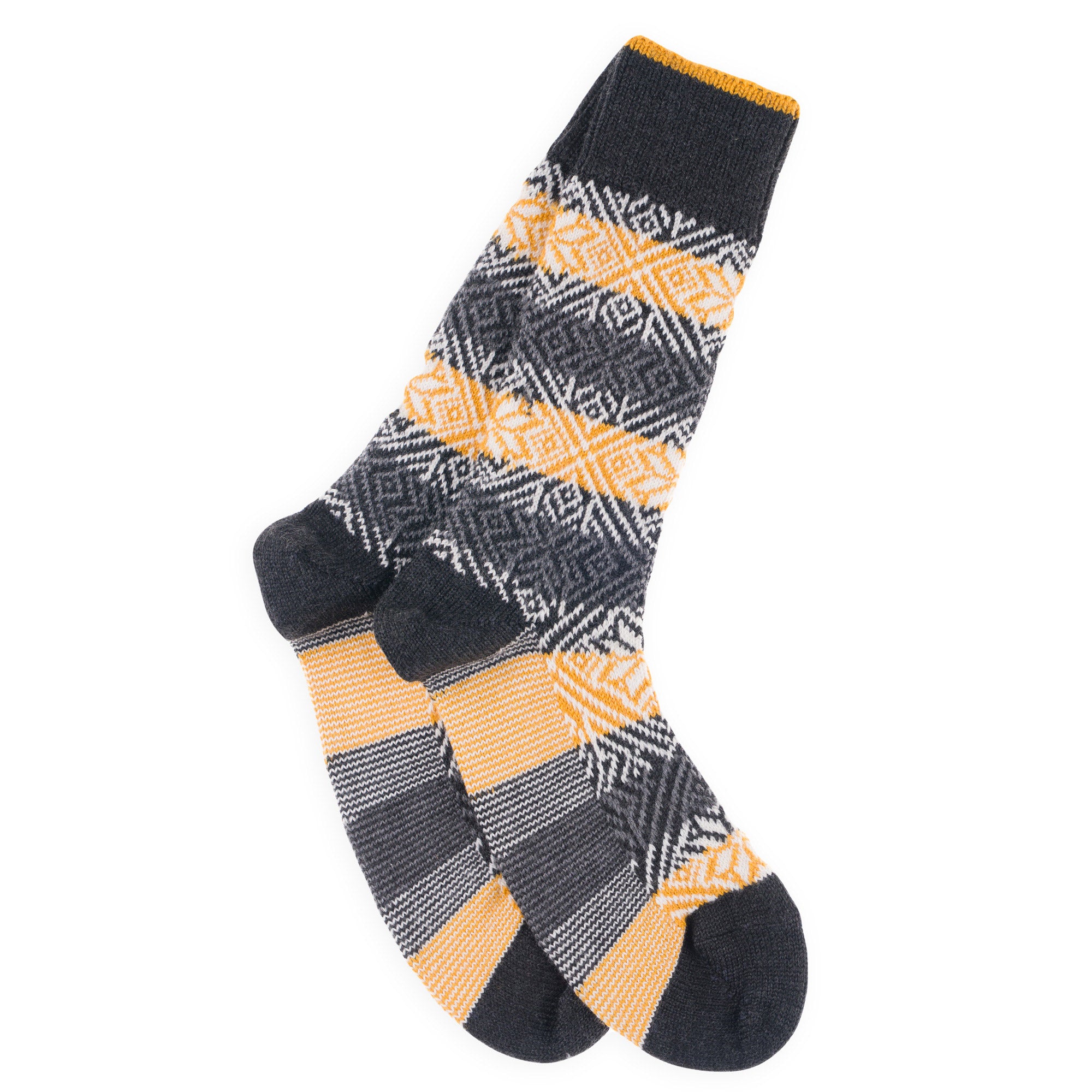 Chaussettes en laine mérinos colorées épaisses Anthracite - Norvégiennes
