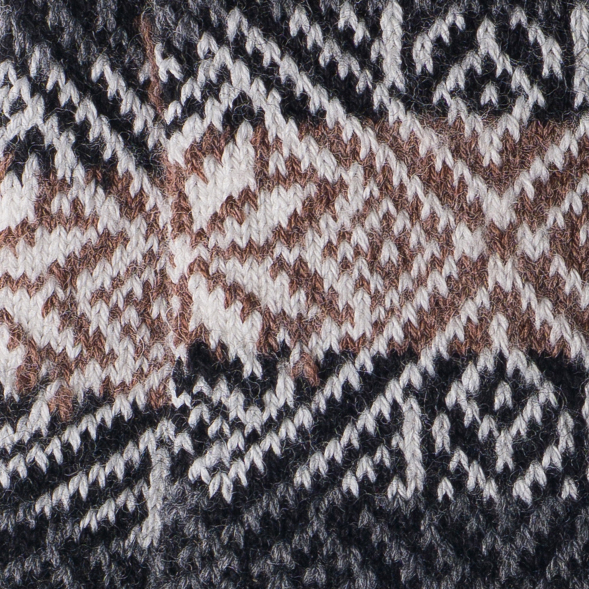 Chaussettes en laine mérinos colorées épaisses Noir & Beige - Norvégiennes