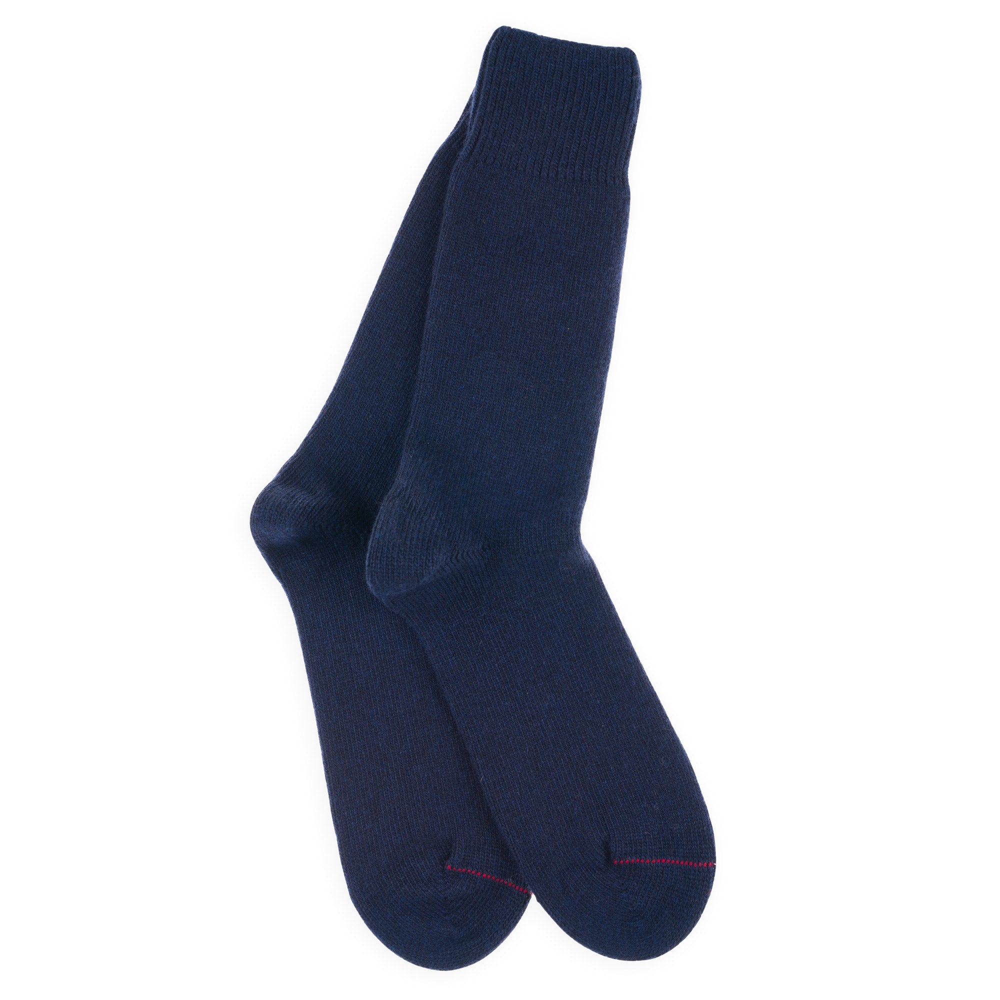 Chaussettes en laine et cachemire Marine - Unies jersey