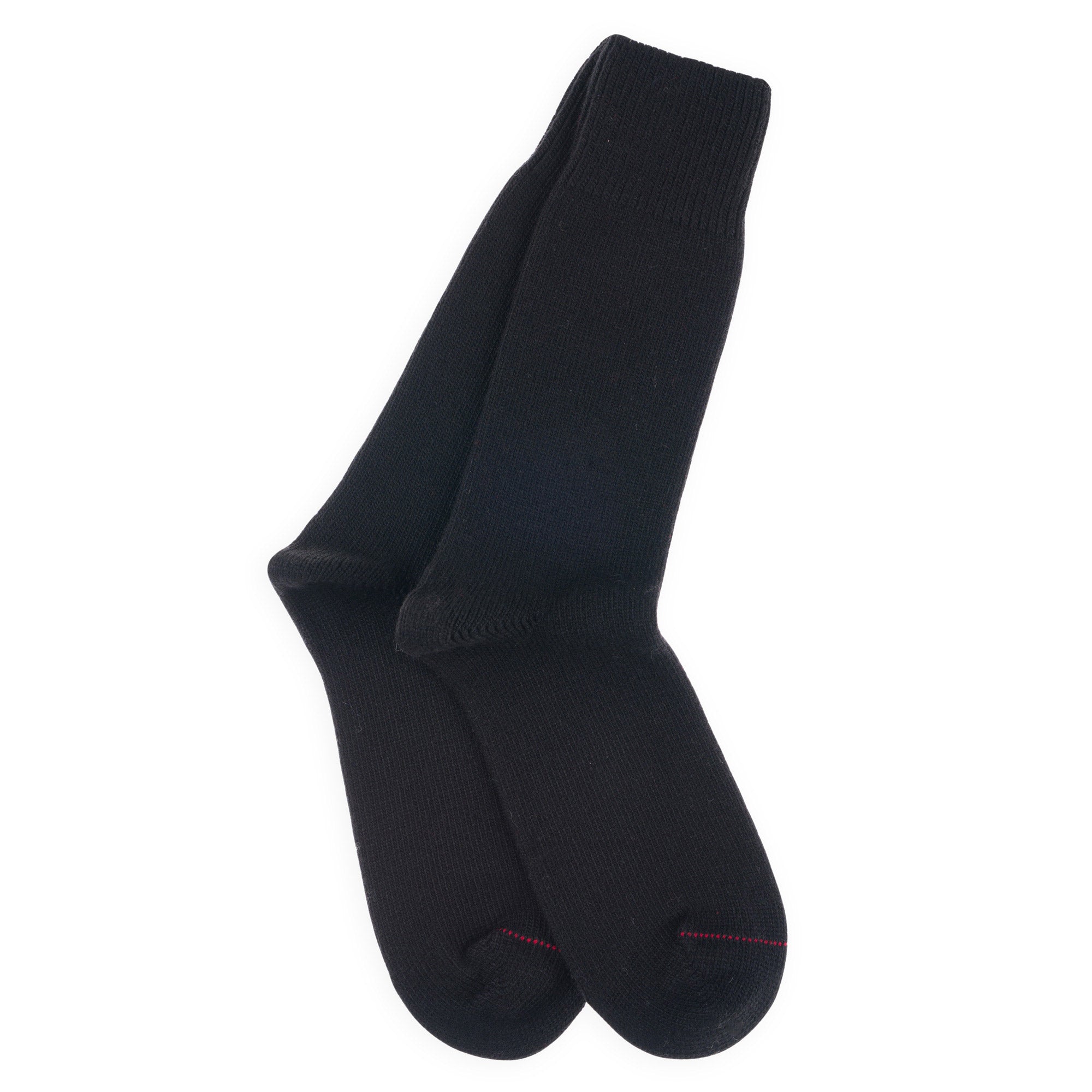 Chaussettes en laine et cachemire Noir - Unies jersey