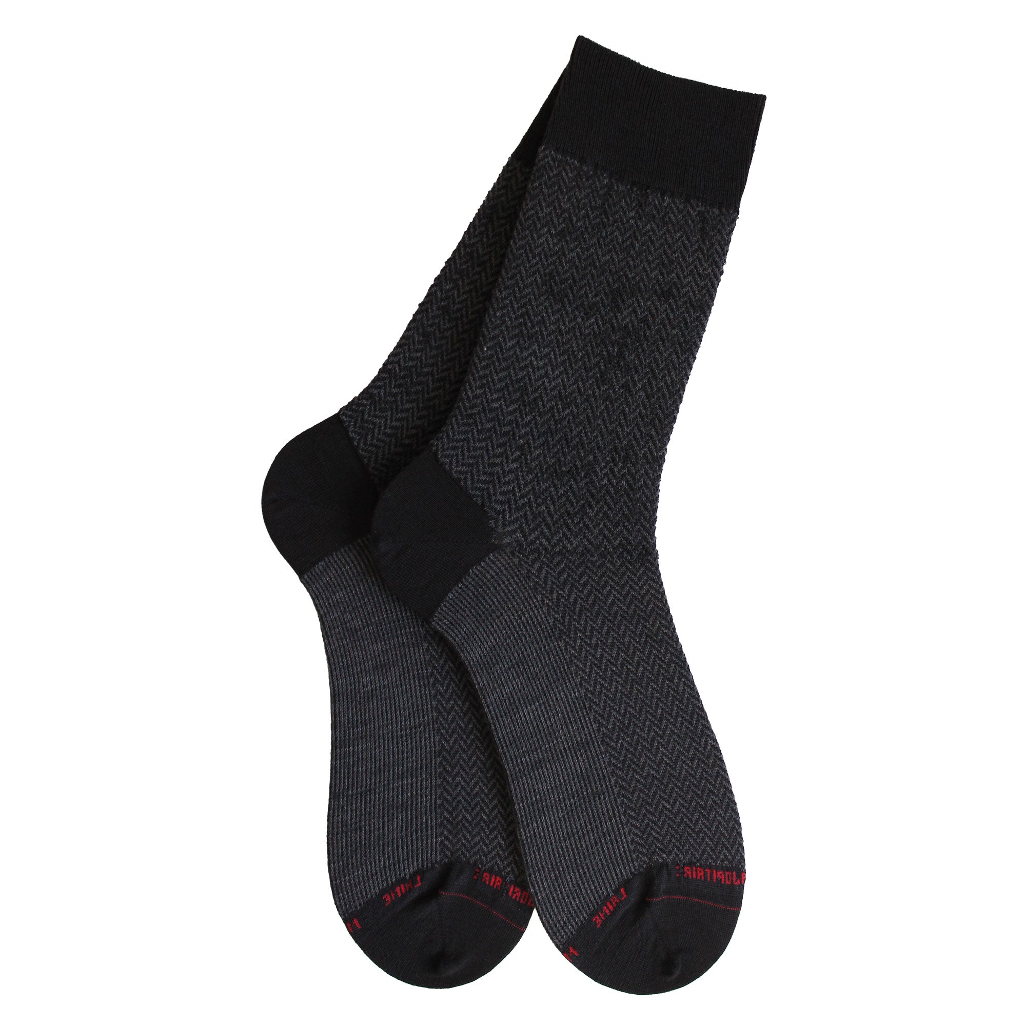 Chaussettes laine bleu chevrons