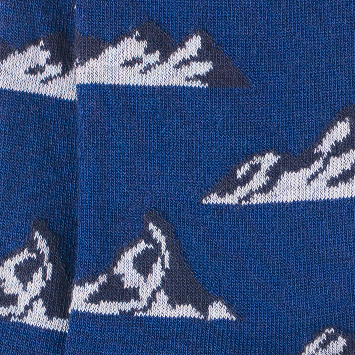 Chaussettes en laine mérinos bleu pervenche montagnes
