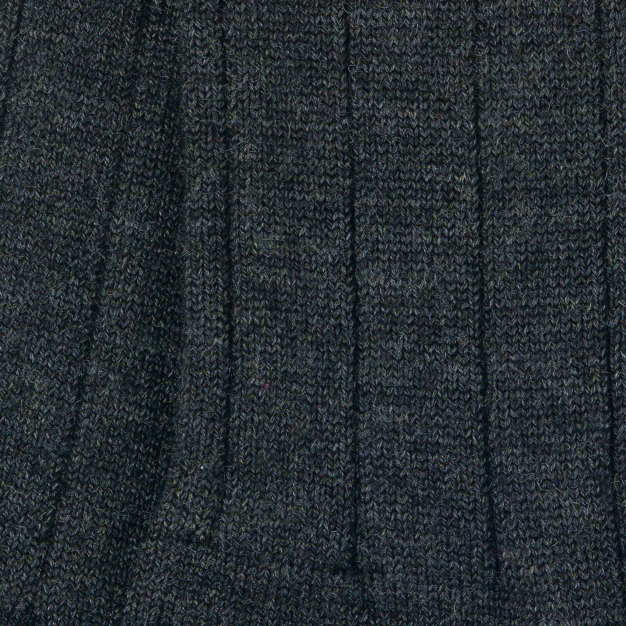 Chaussettes en laine et soie Gris - Unies à Côtes