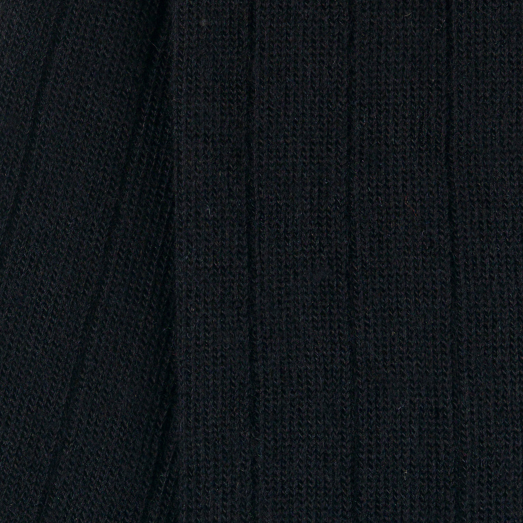 Chaussettes en laine et soie Noir - Unies à Côtes