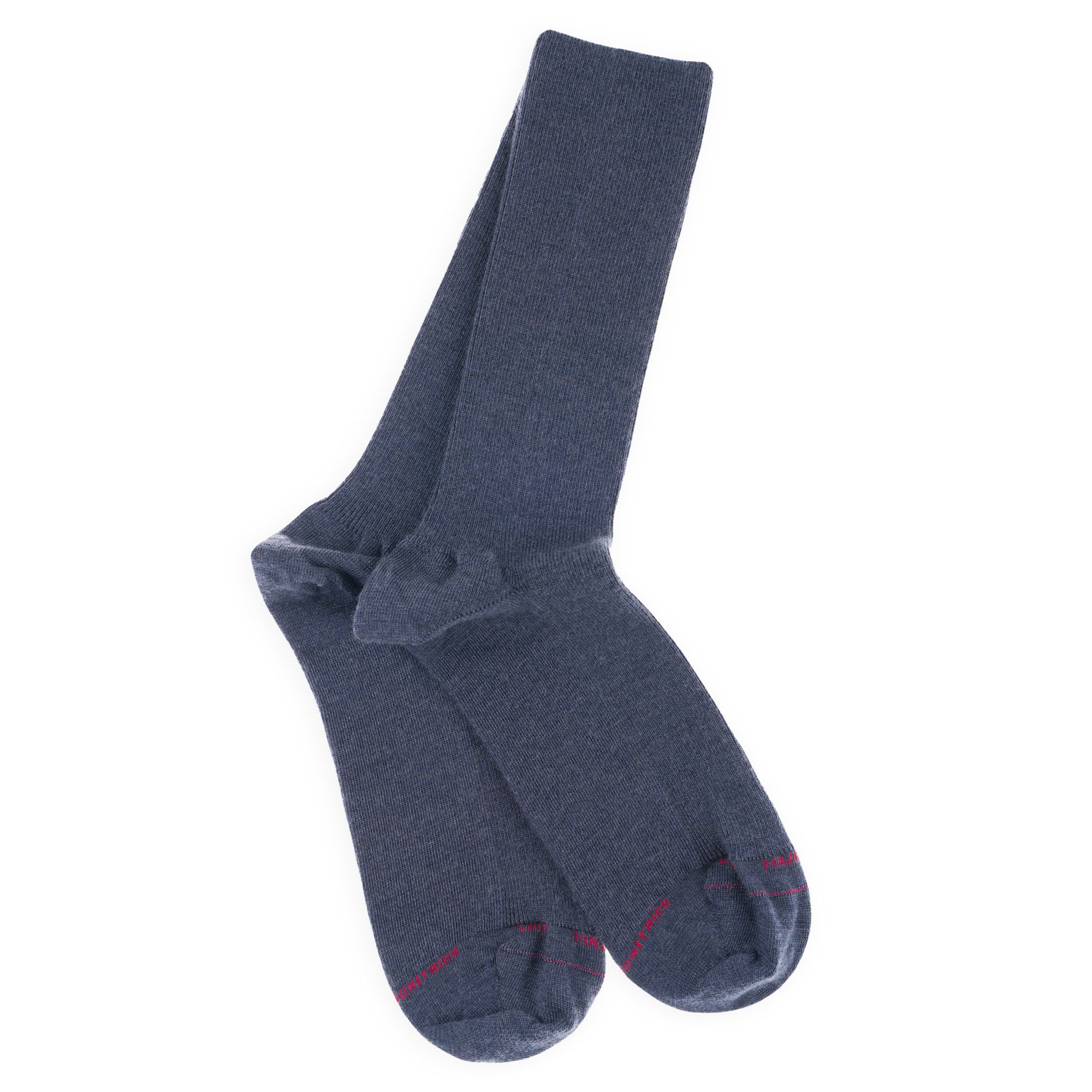 Chaussettes Non Comprimantes en laine mérinos Bleu - Unies