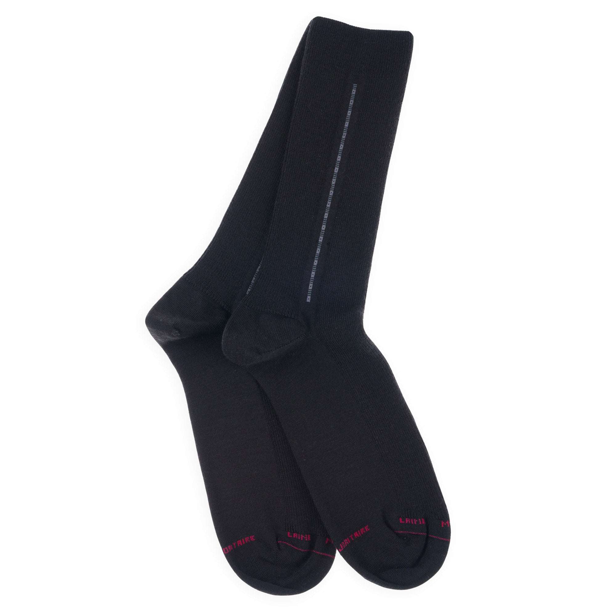 Chaussettes Non Comprimantes en laine mérinos Noir - Baguette