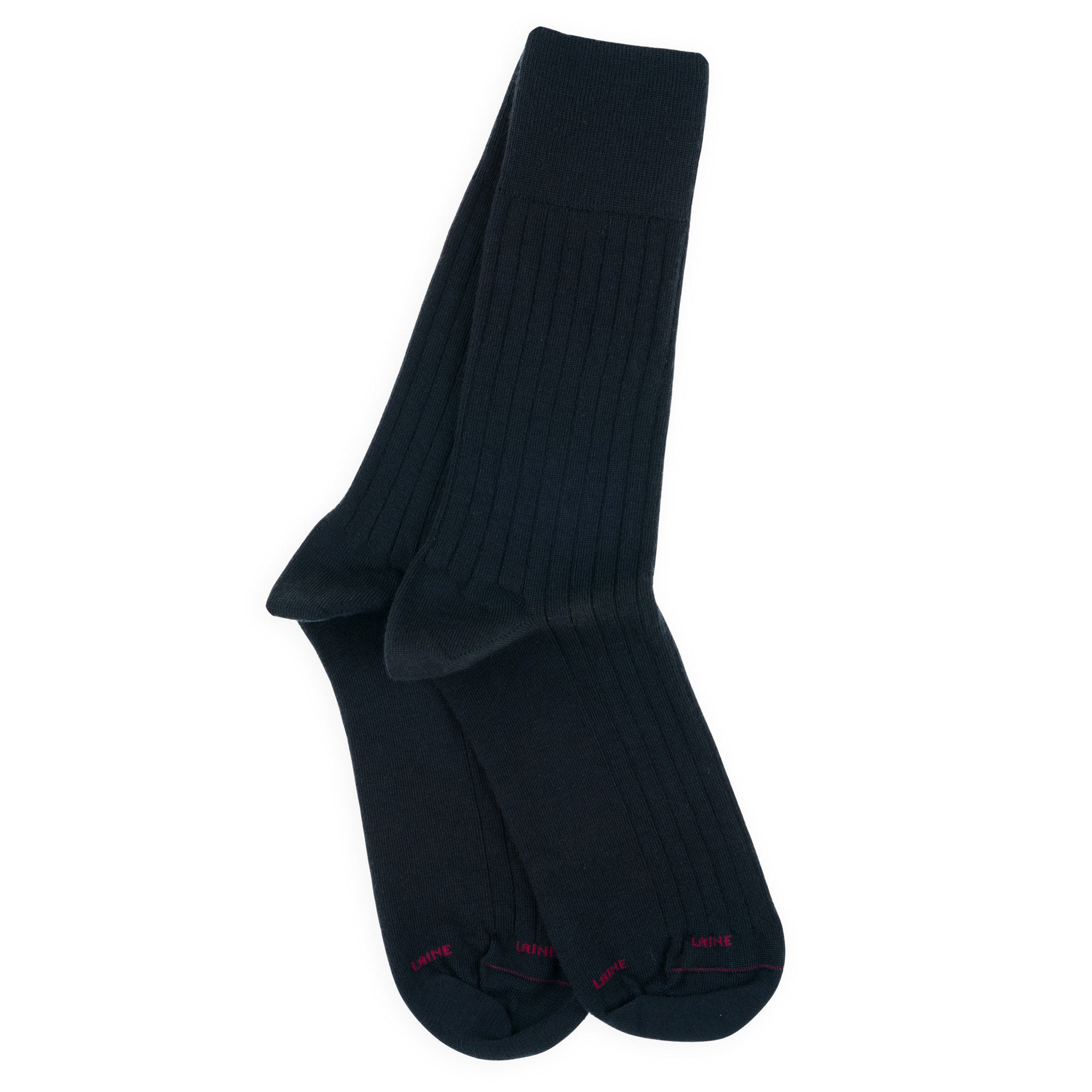 Chaussettes en laine mérinos Marine - À Côtes