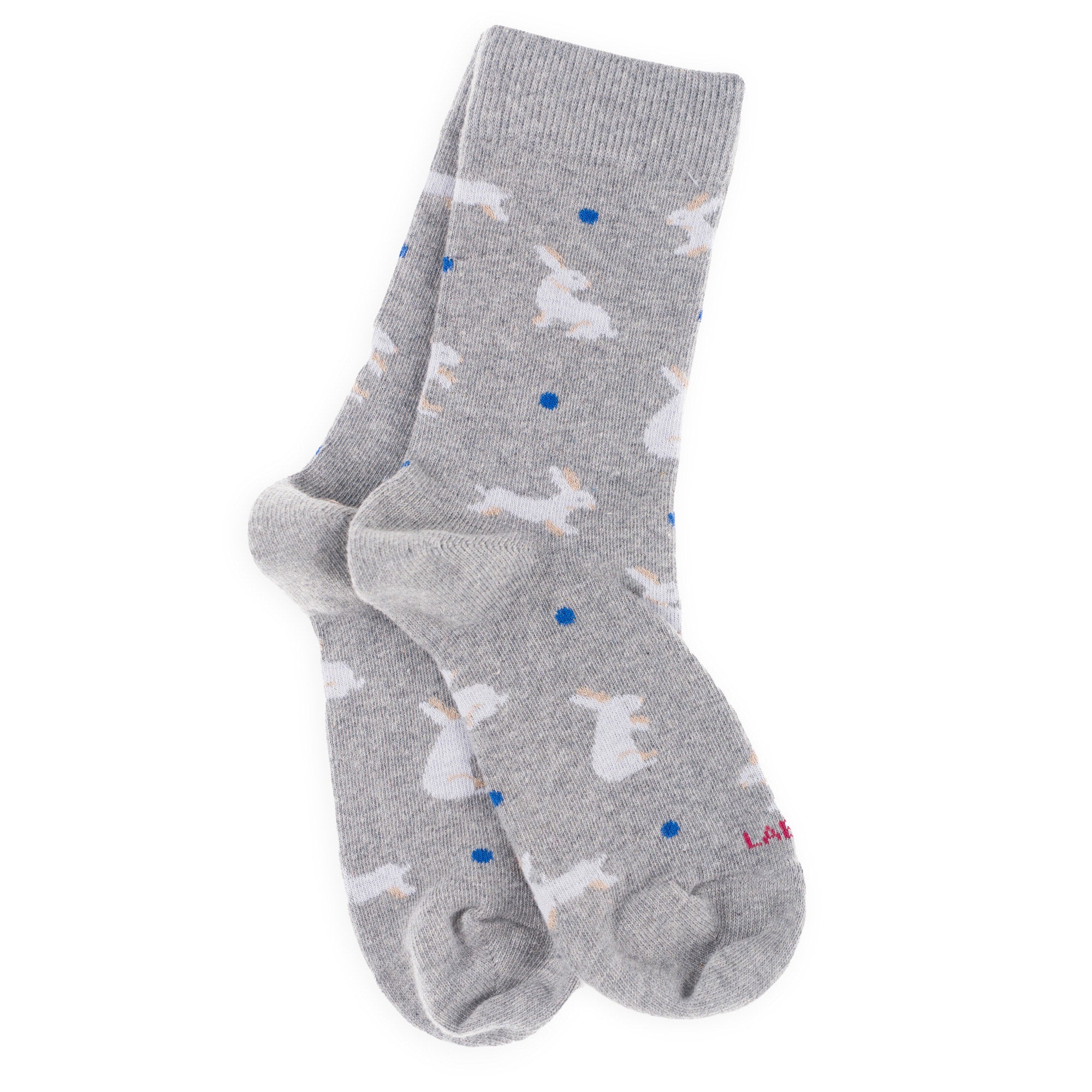 Chaussettes en coton Gris - Motifs semis lapins
