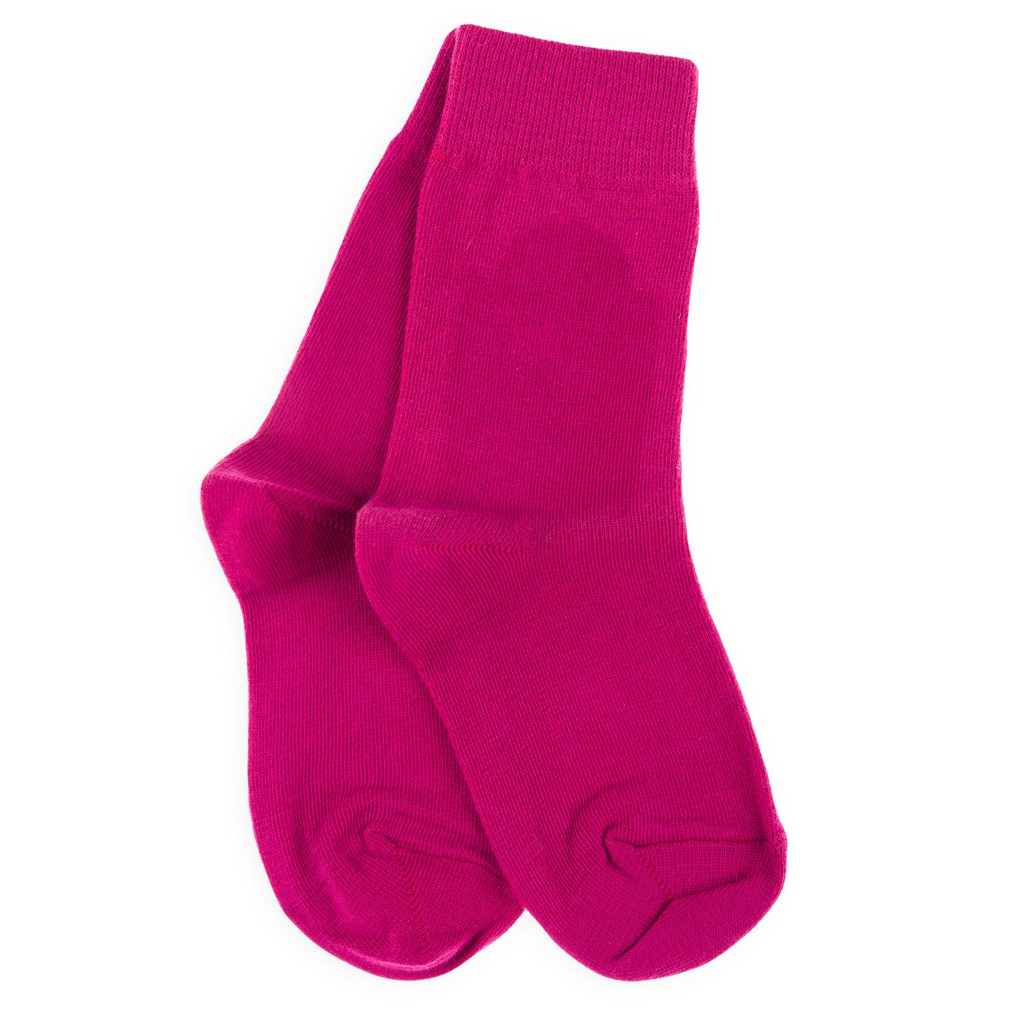 Chaussettes Unies jersey coton Rose fuchsia