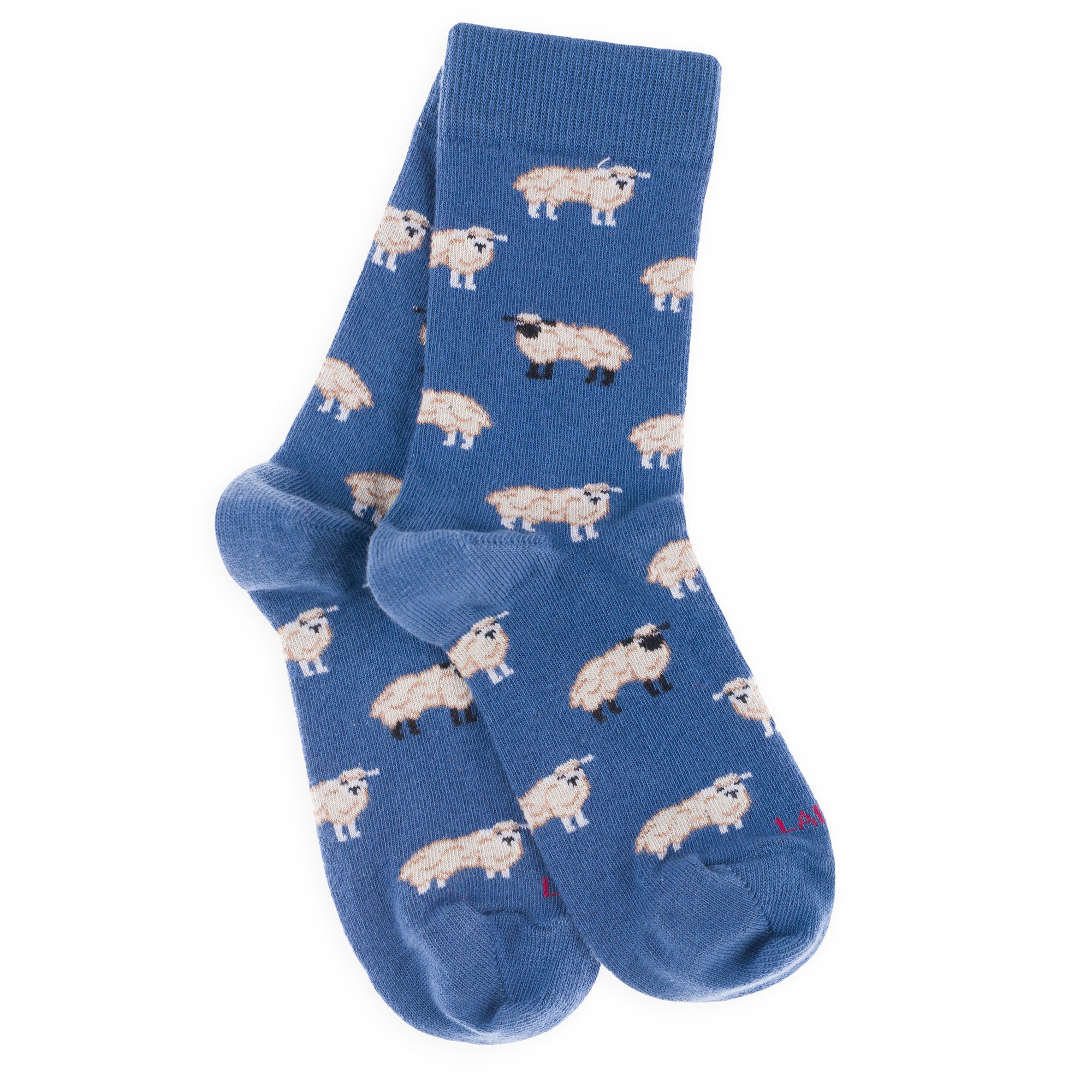 Chaussettes en coton Bleu - Motifs moutons
