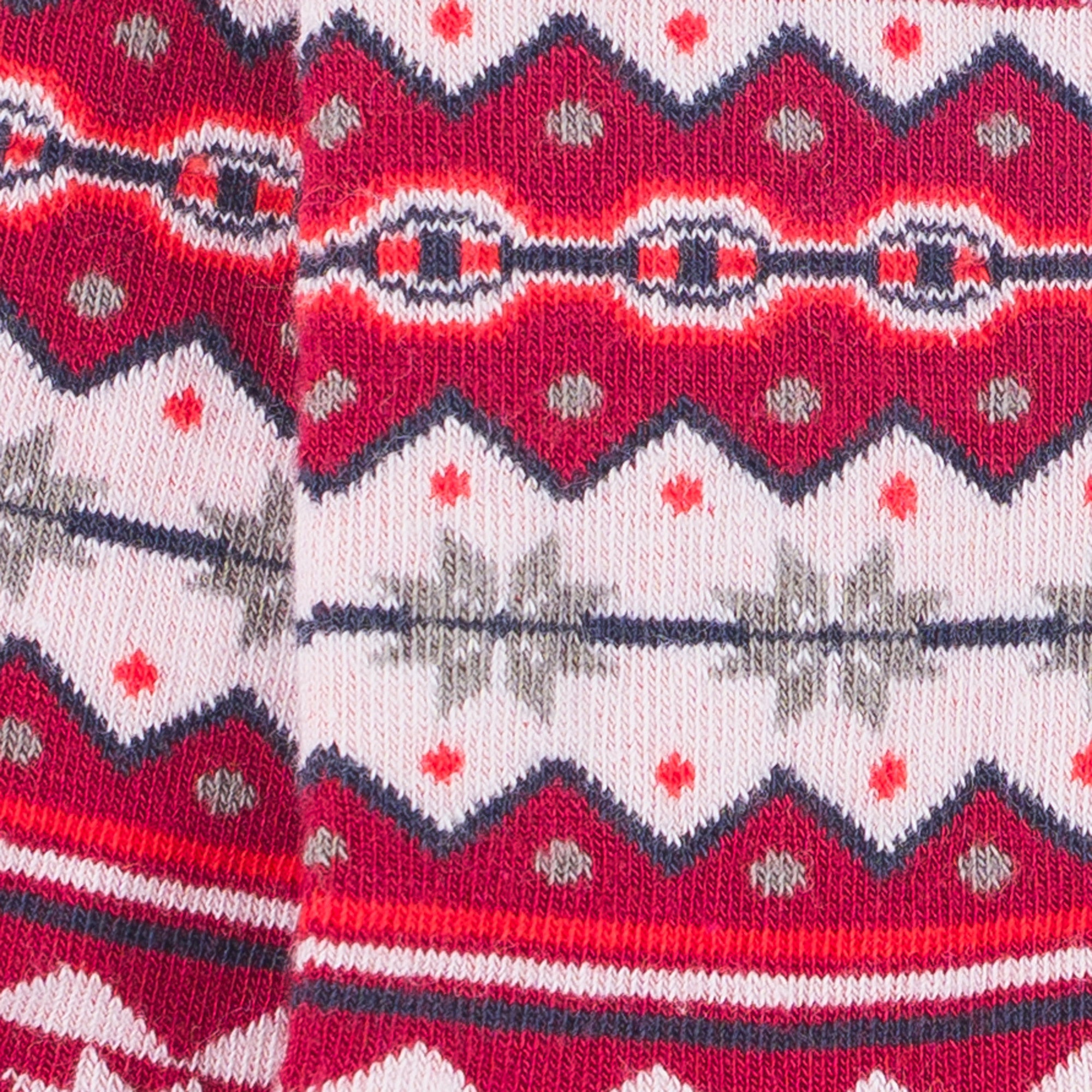 Chaussettes hautes en viscose et soie Rouge - Style norvégien