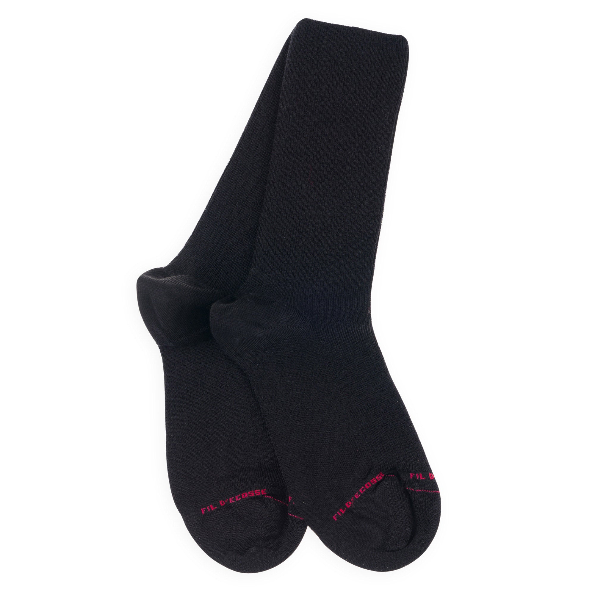 Chaussettes en fil d'écosse non comprimantes Noir