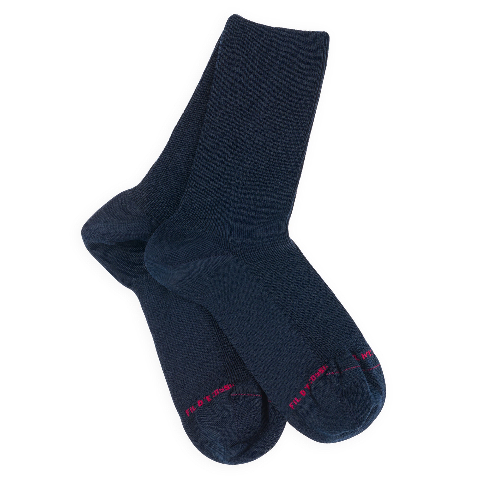 Chaussettes en fil d'écosse non comprimantes Marine