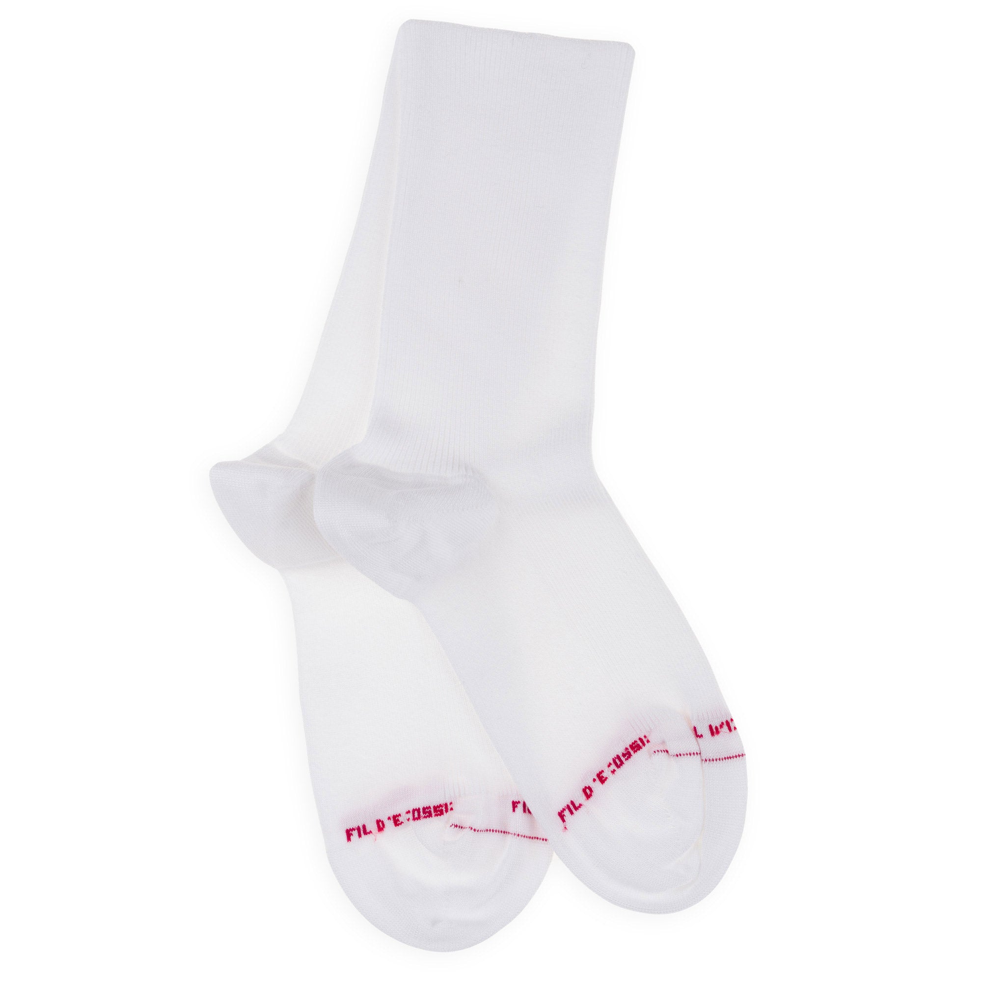 Chaussettes en fil d'écosse non comprimantes Blanc