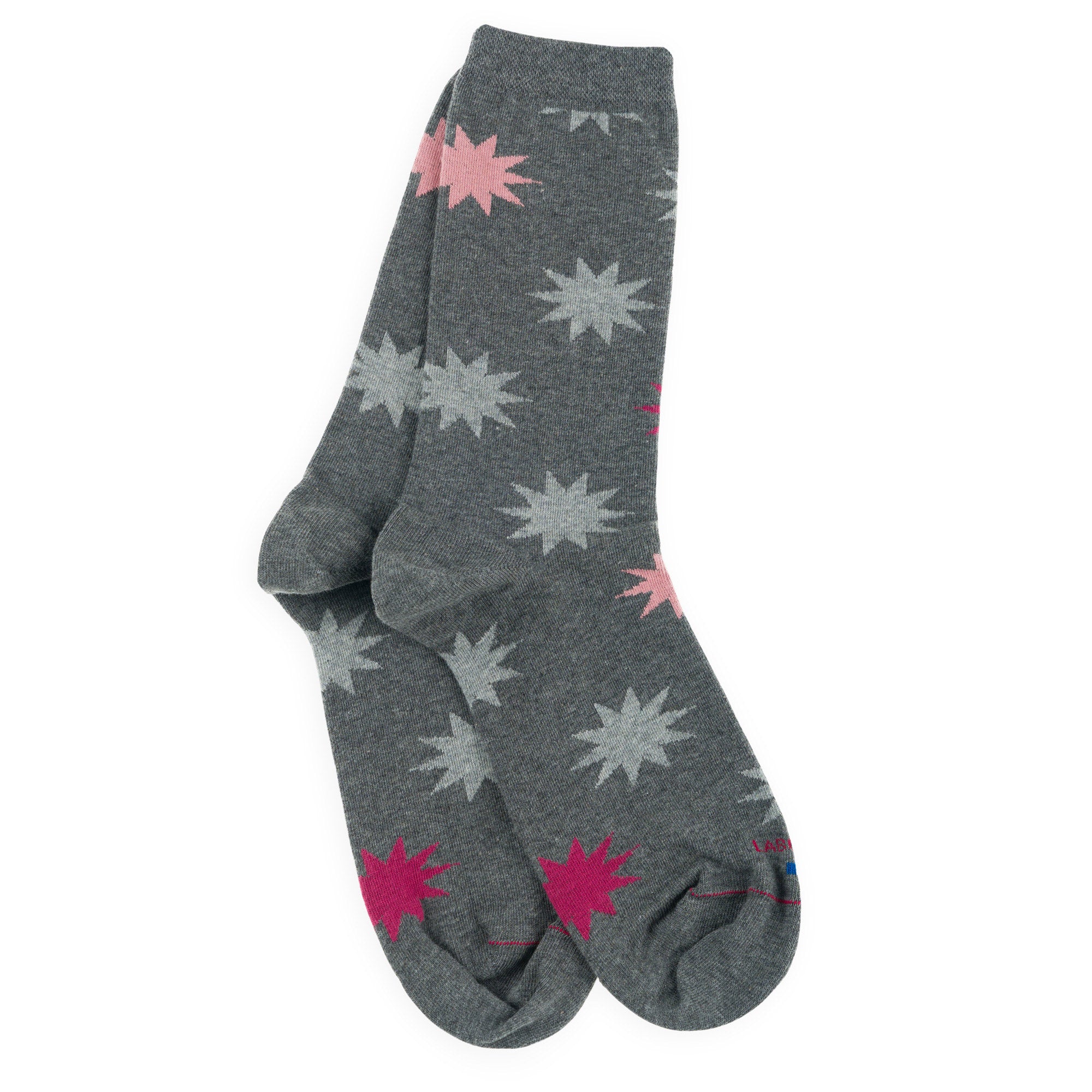 Chaussettes en coton Gris - Motifs étoiles