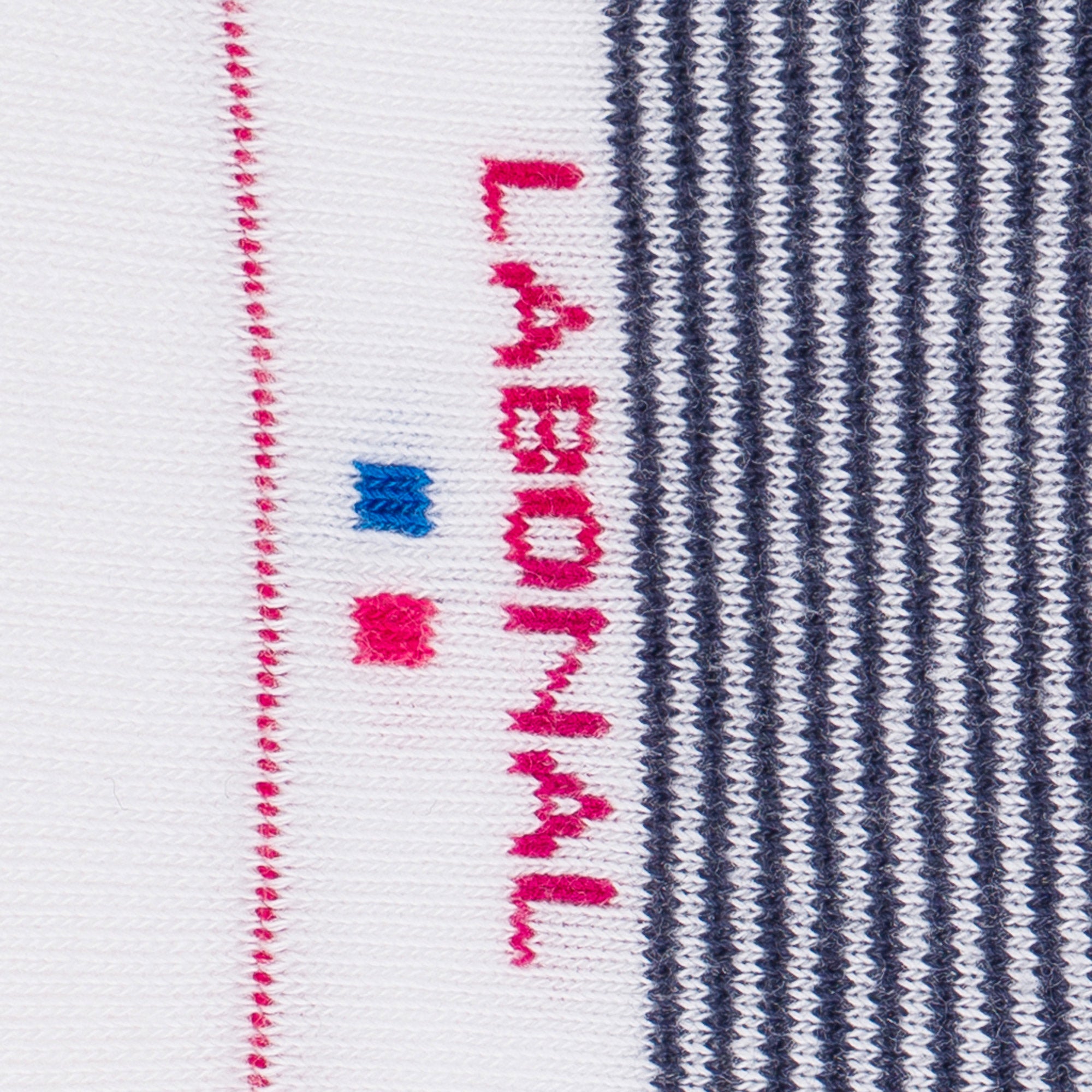 Chaussettes invisibles en coton Blanc - Rayures