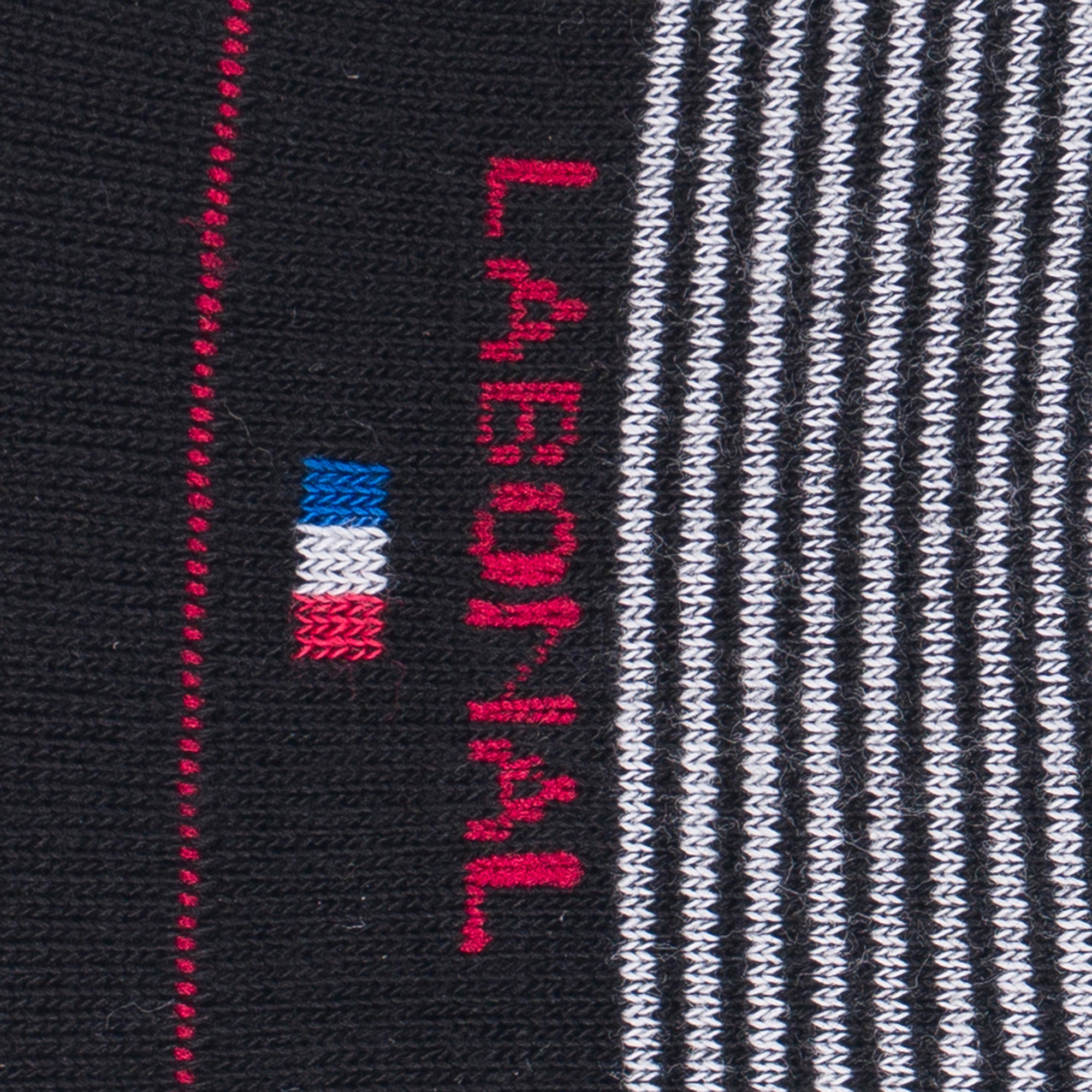 Chaussettes invisibles en coton Noir - Rayures