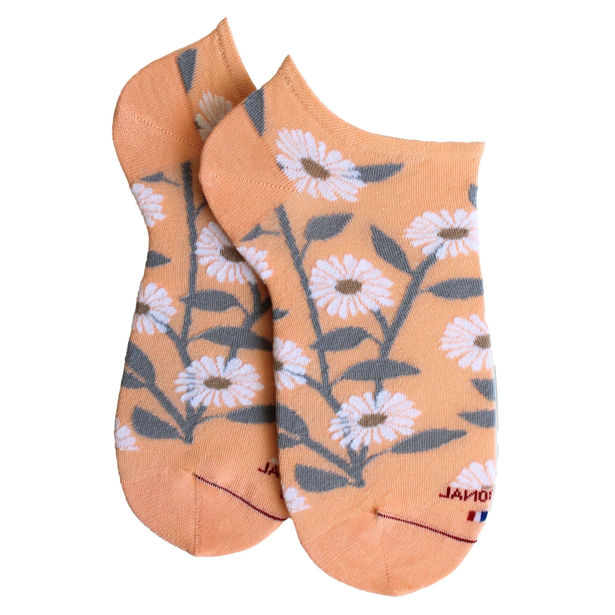 Mini-socquettes en coton Orange vaporeux - Tournesols