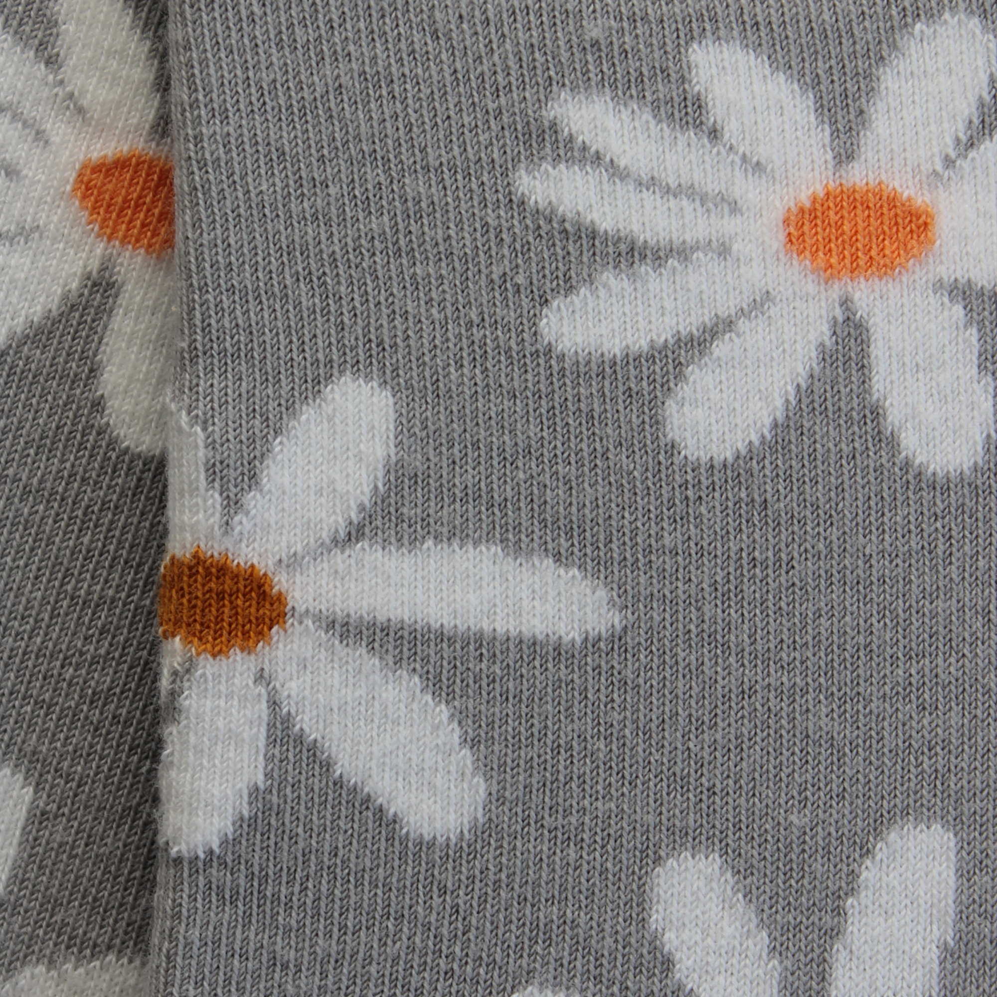 Socquettes en coton Gris medium - Marguerites