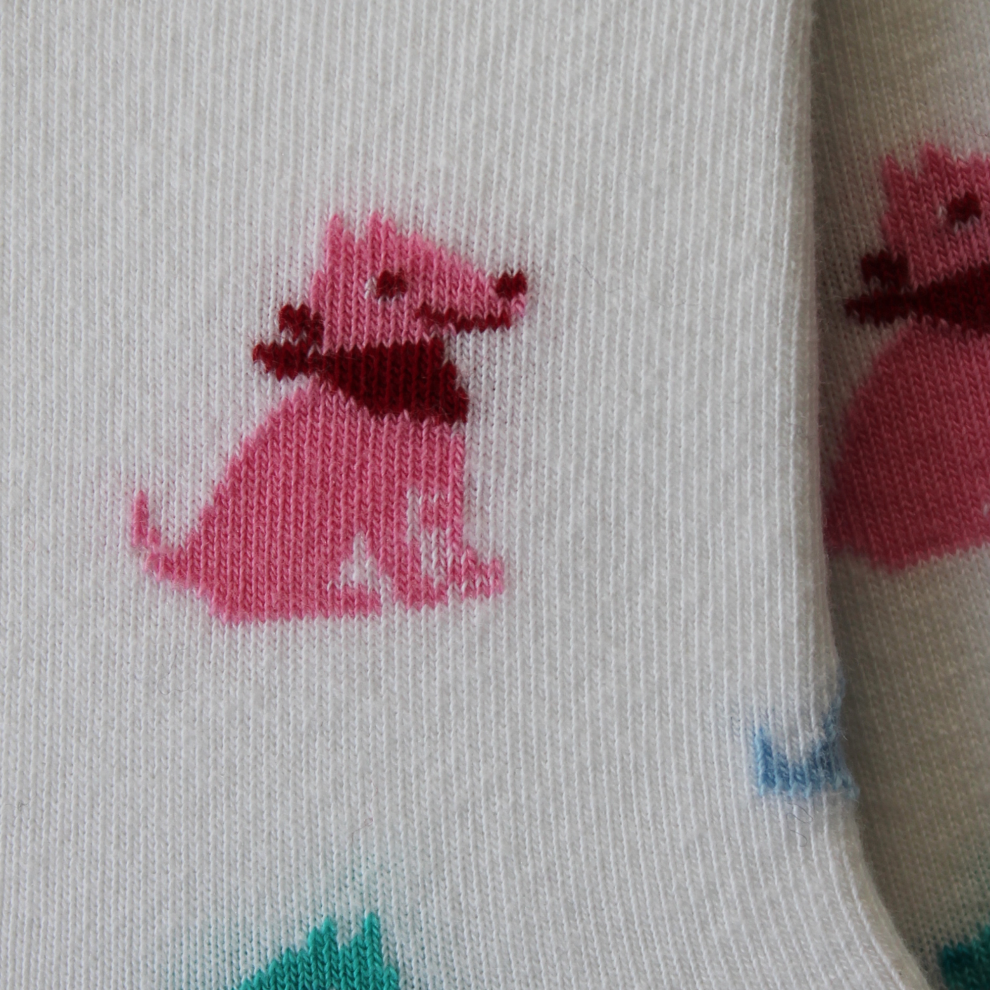 Socquettes en coton Blanc - Chiens colorés
