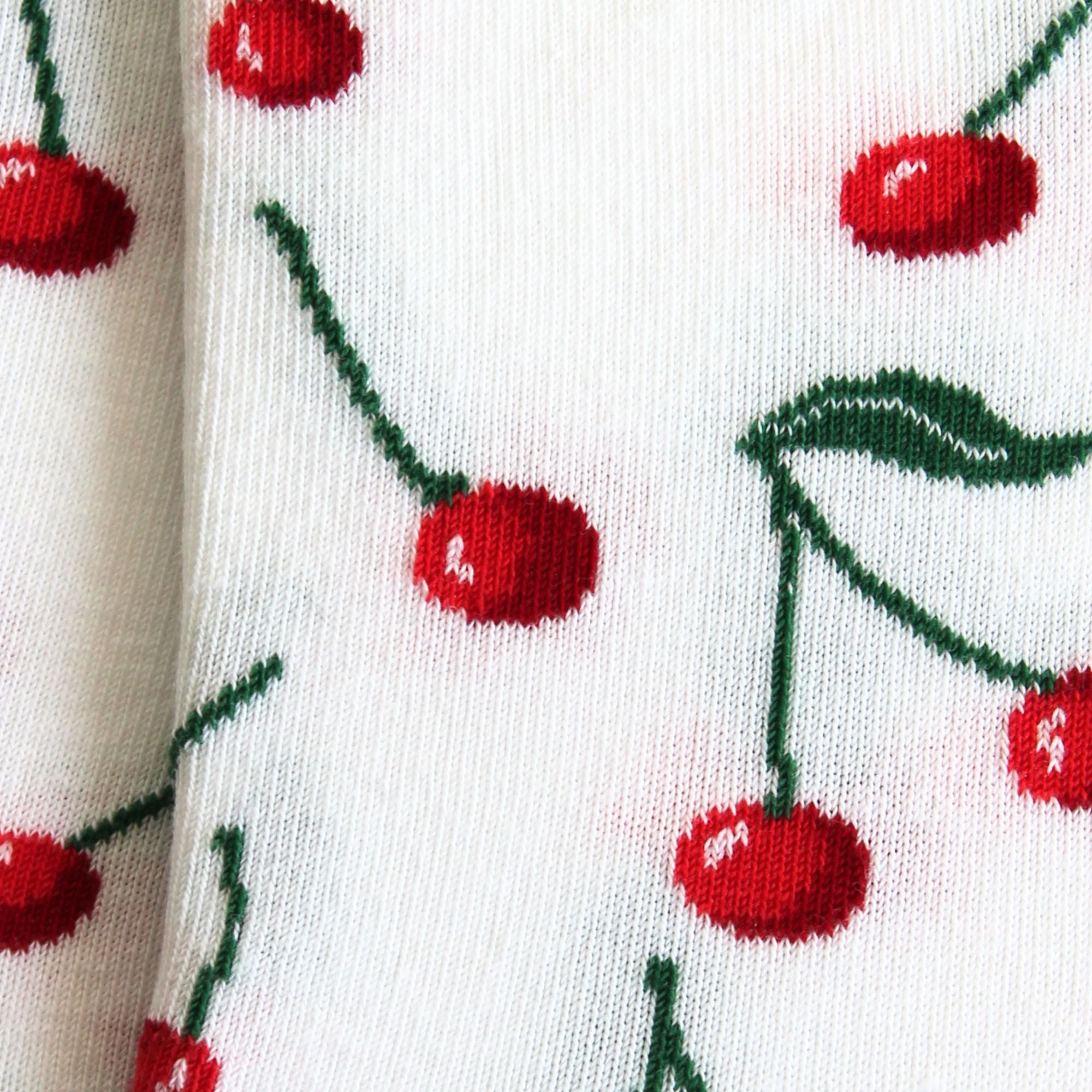 Socquettes en coton Blanc - Cerises