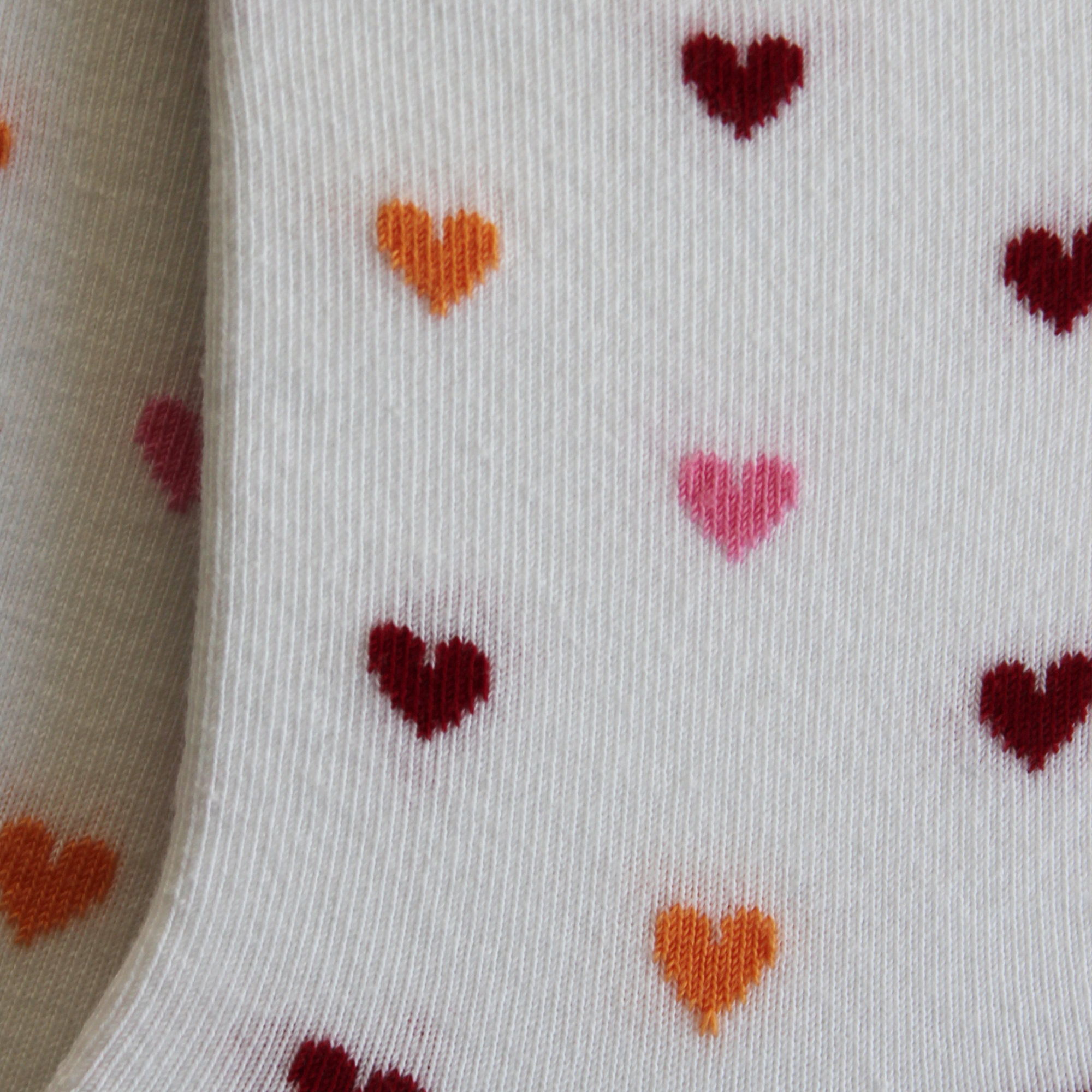 Socquettes en coton Blanc - Coeurs