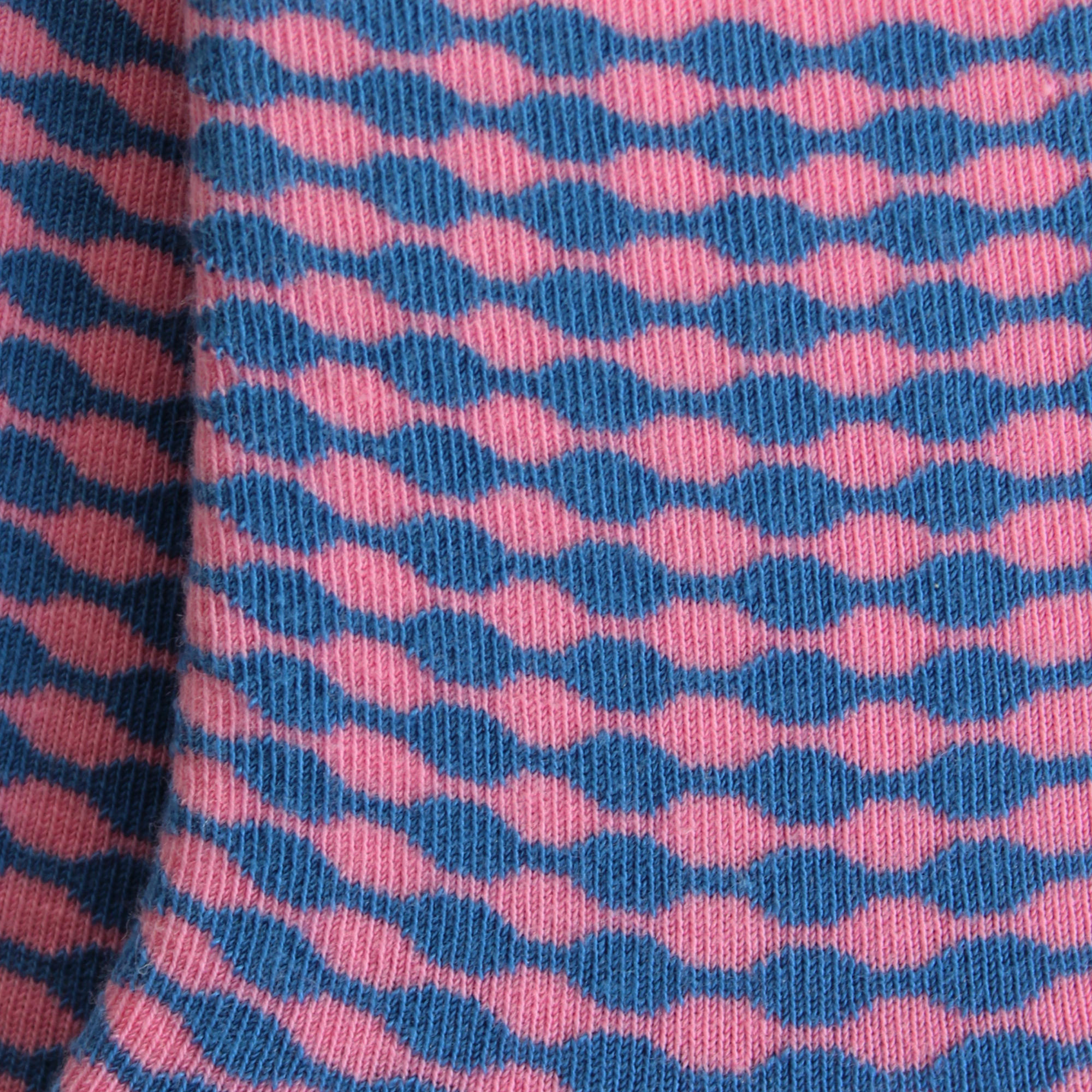 Socquettes en coton Rose bonbon - Géométrique